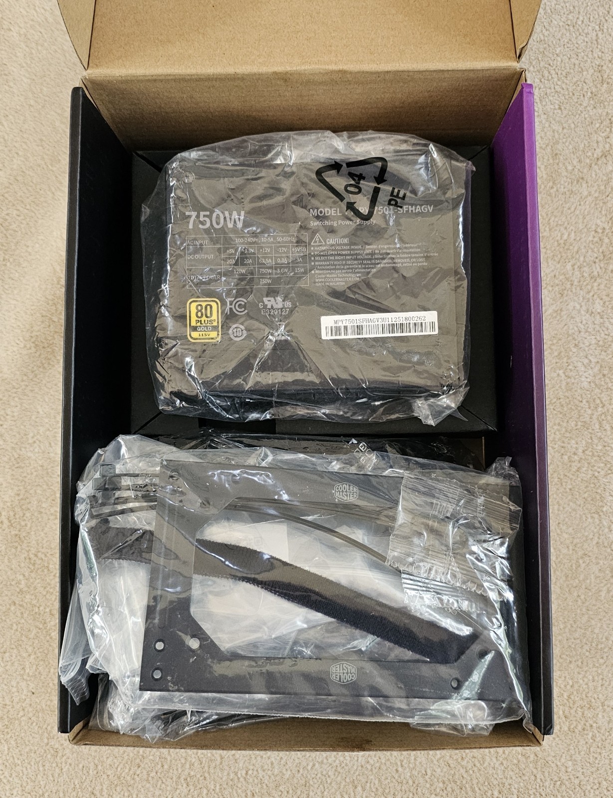 Cooler Master V SFX Gold 750 Watts ATX 3.1 Modular PSU – Barely Used