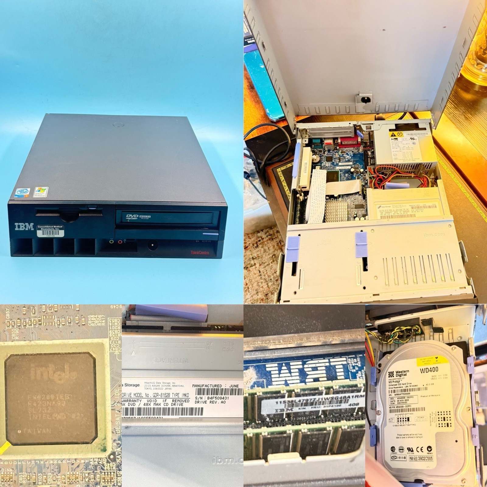 IBM ThinkCentre S50 Retro PC Pentium 4 1GB RAM 40GB HDD DVD XP, Sold As Is