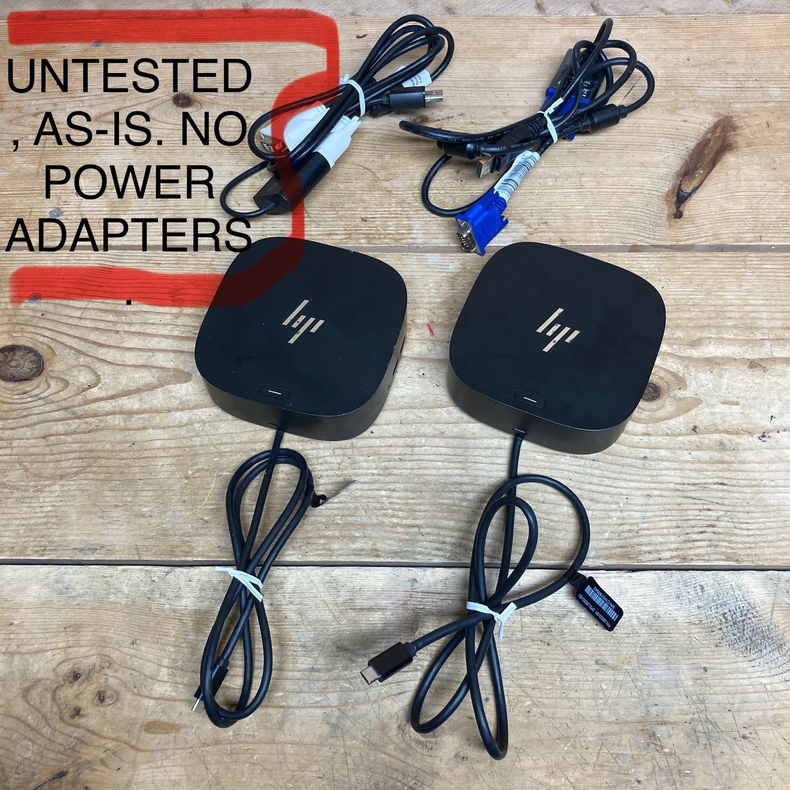 2X HP USB-C Dock G5 Dock (HSN-IX02 L75125-001) NO POWER SUPPLY *UNTESTED*