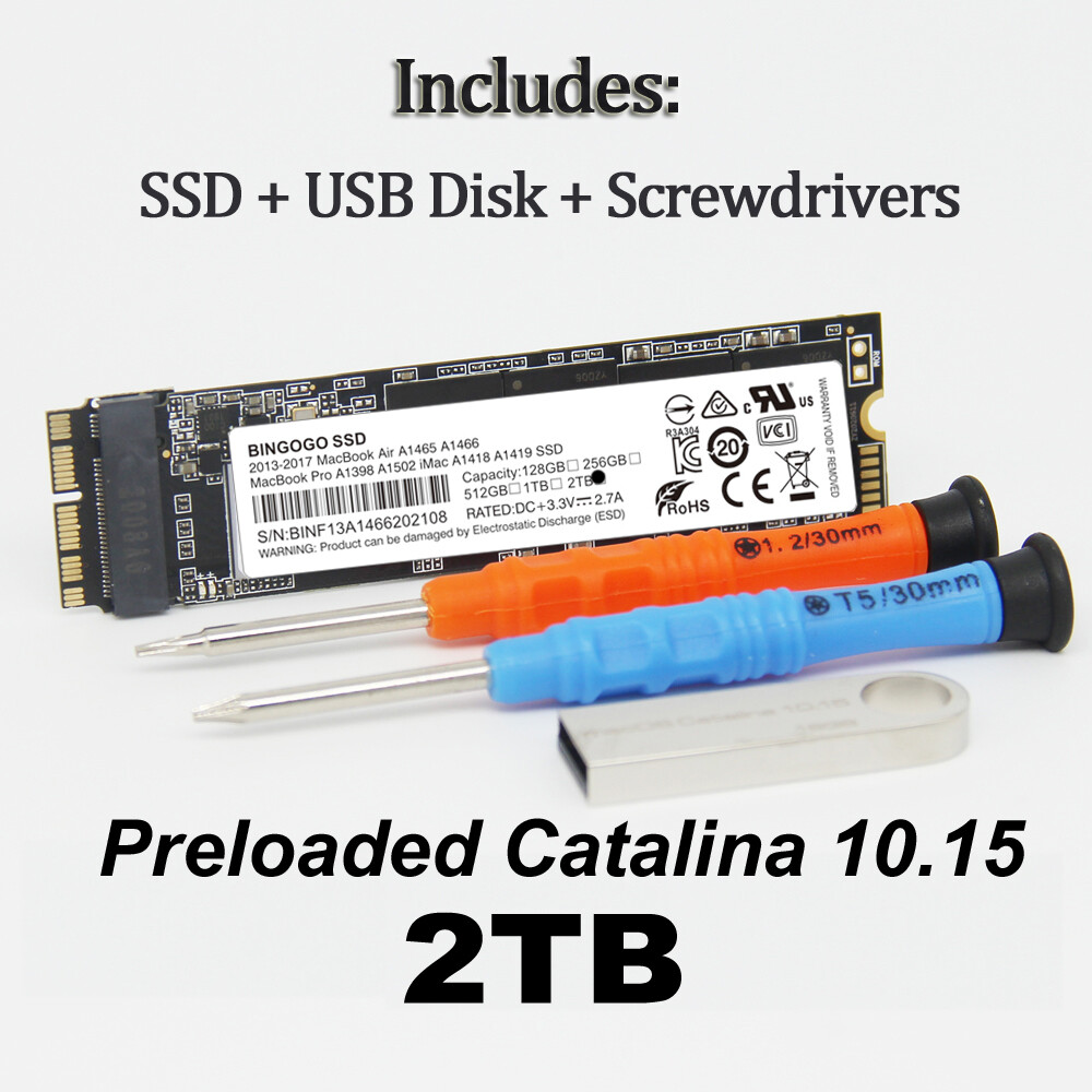 2TB SSD For 2013 2014 2015 2017 MacBook Air A1465 A1466 MacBook Pro A1502 A1398