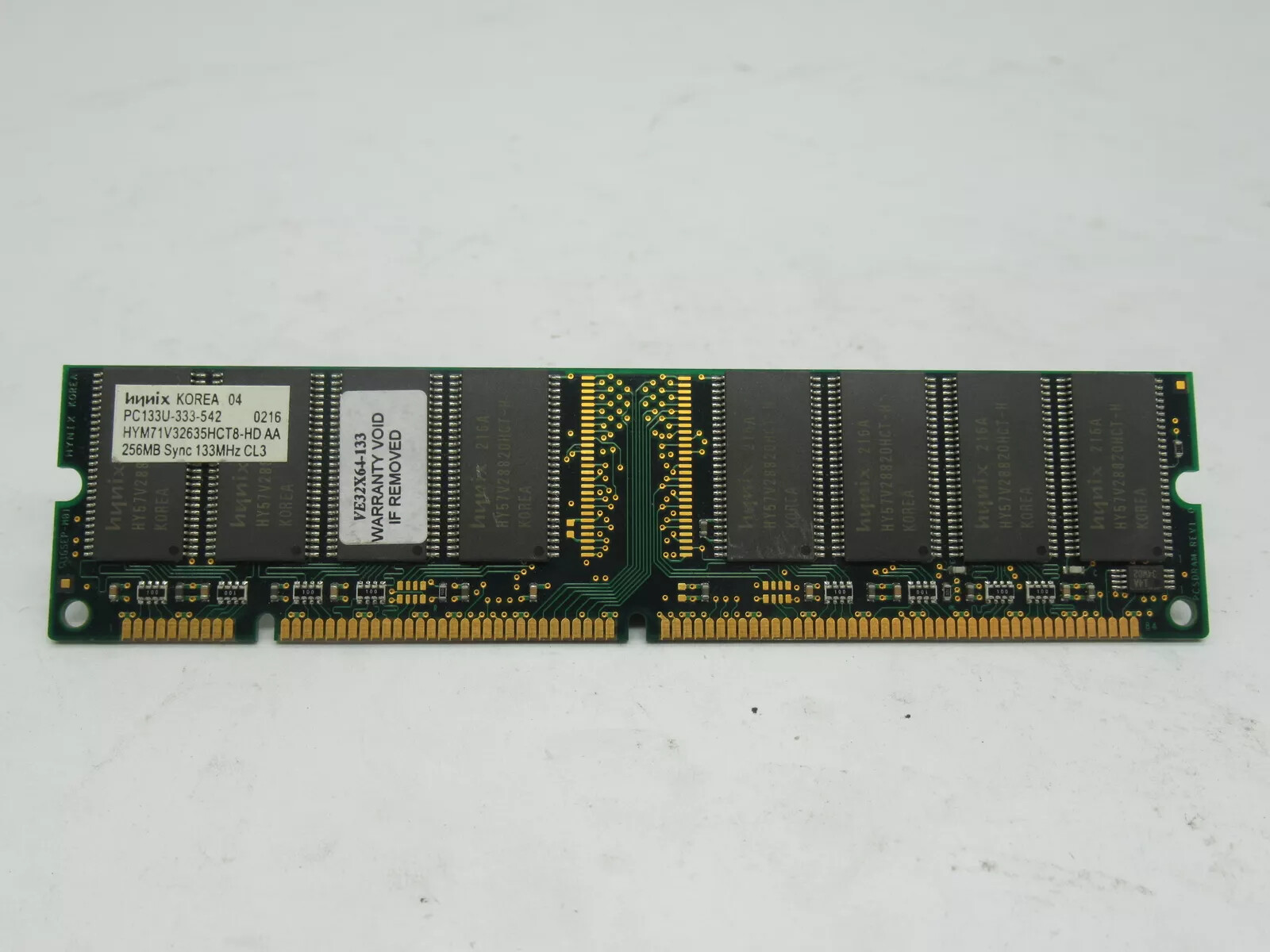 256MB 2RX8 DIMM SD NON-ECC PC133 CL3 133 133MHz 133 MHz SDRam DUAL RANK 16X8