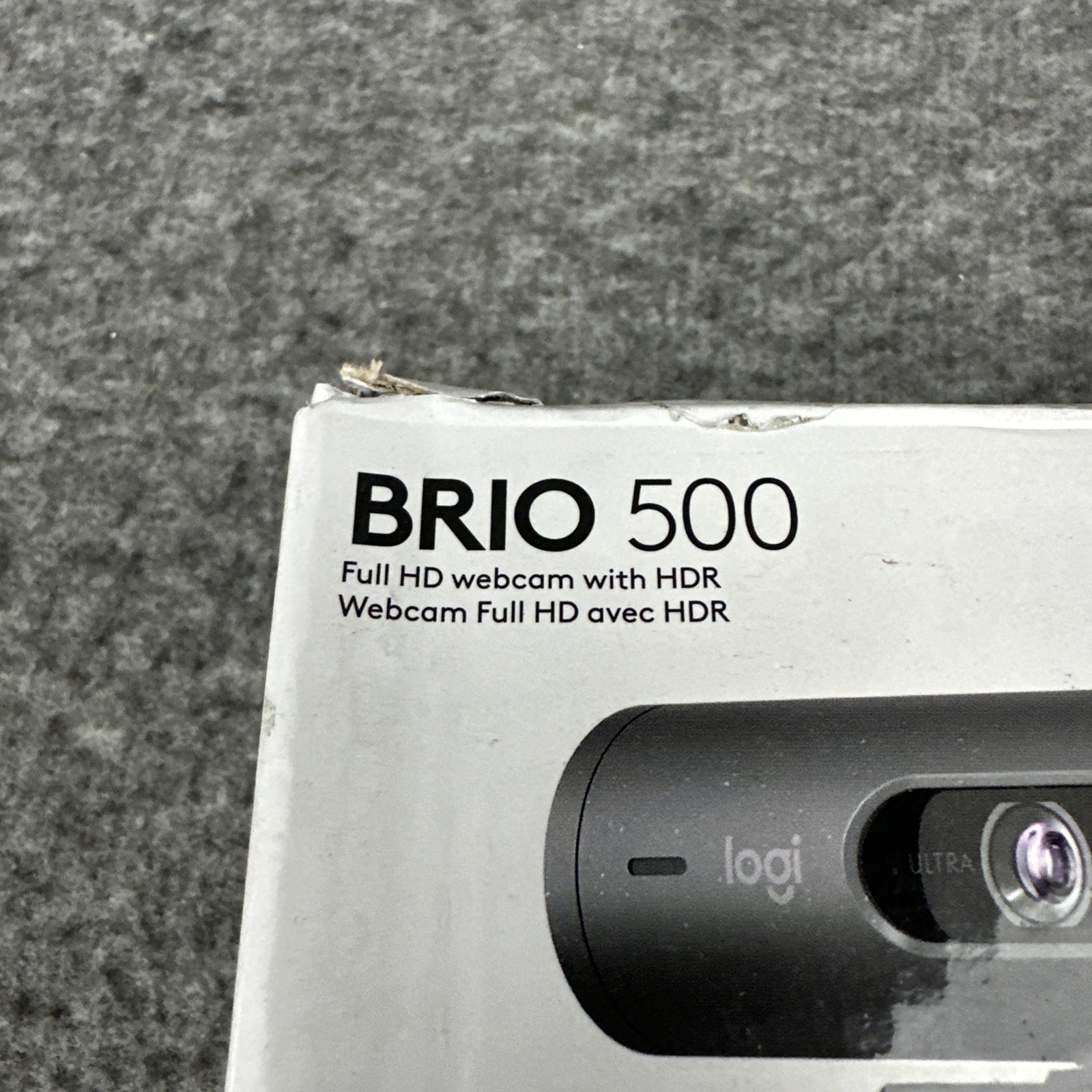 Logitech Brio 500 Full HD Webcam with HDR BLACK Speckle (960-001493) BOX DAMAGE