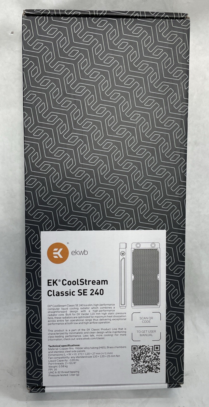 EK-CoolStream Classic SE 240 Radiator Slim High Performance Cooling | BRAND NEW