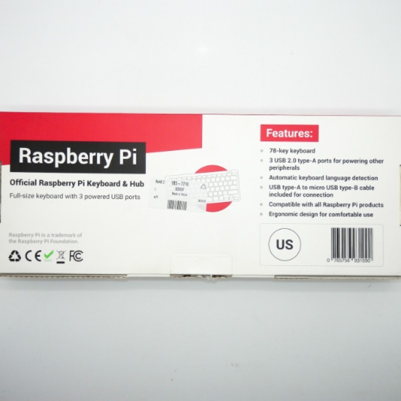 Raspberry Pi 78-Key Red Keyboard RPI-KYB (US) RED SC0167