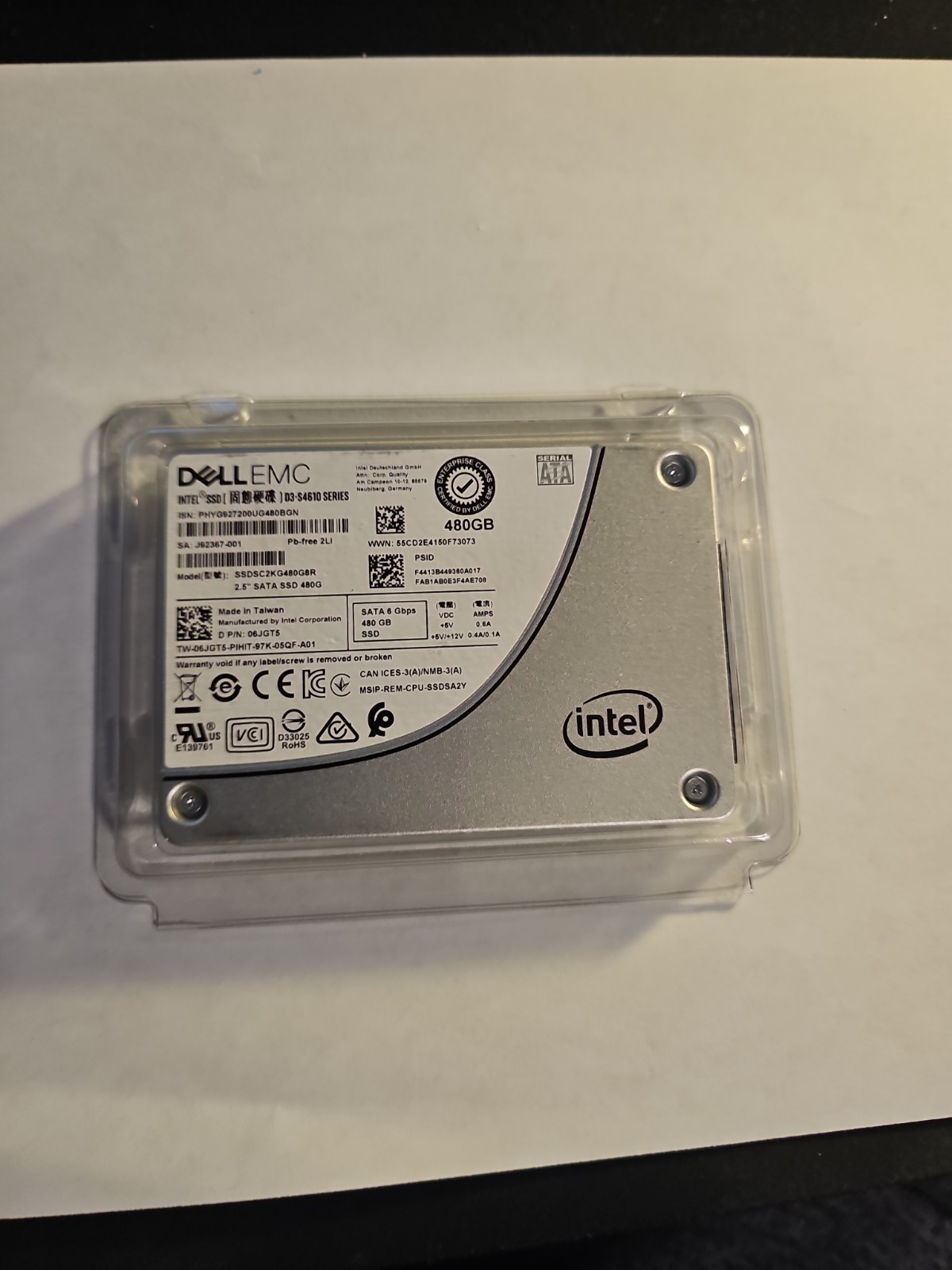 Dell 6JGT5 480GB SSD SATA Mix Use MU 2.5″ Solid State Drive