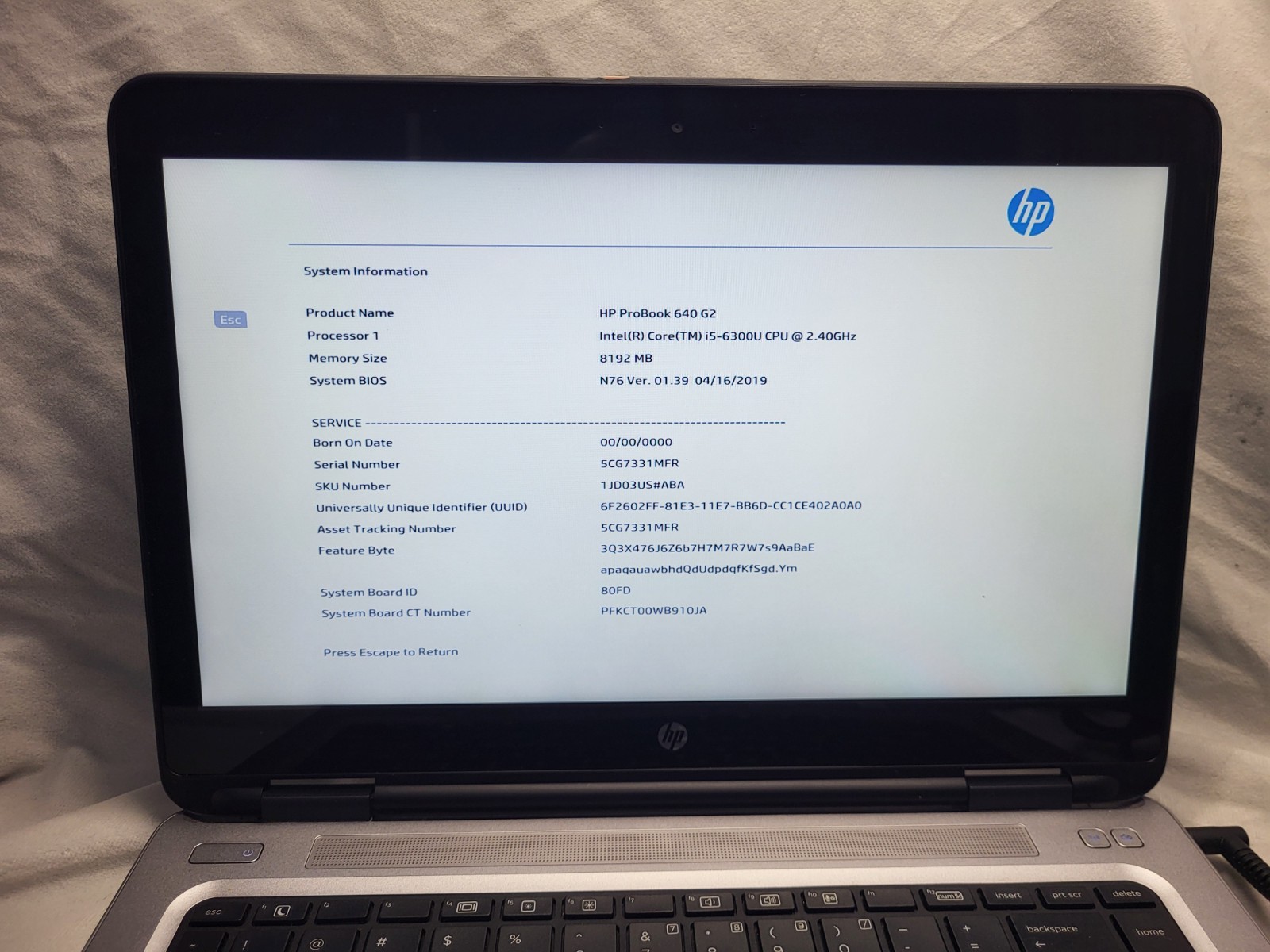 Lot of 2 HP ProBook 640 G2 14″ Touch Screen i5 6300U 2.4Ghz, 8GB, No Hard Drive