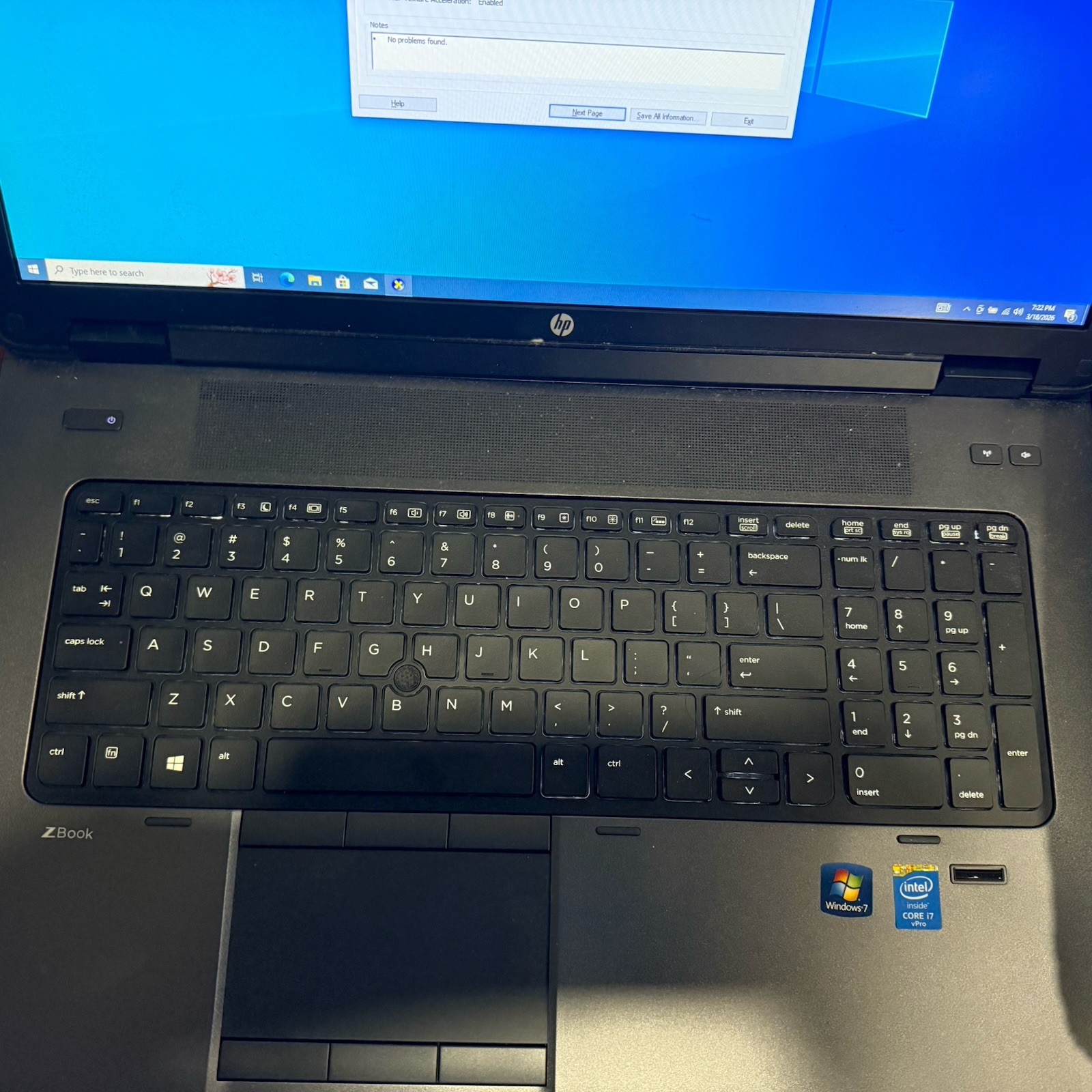 Hp Zbook 15 15.6 in (500 GB, Intel Core i7 4th Gen., 2.80 GHz, 8GB) W10