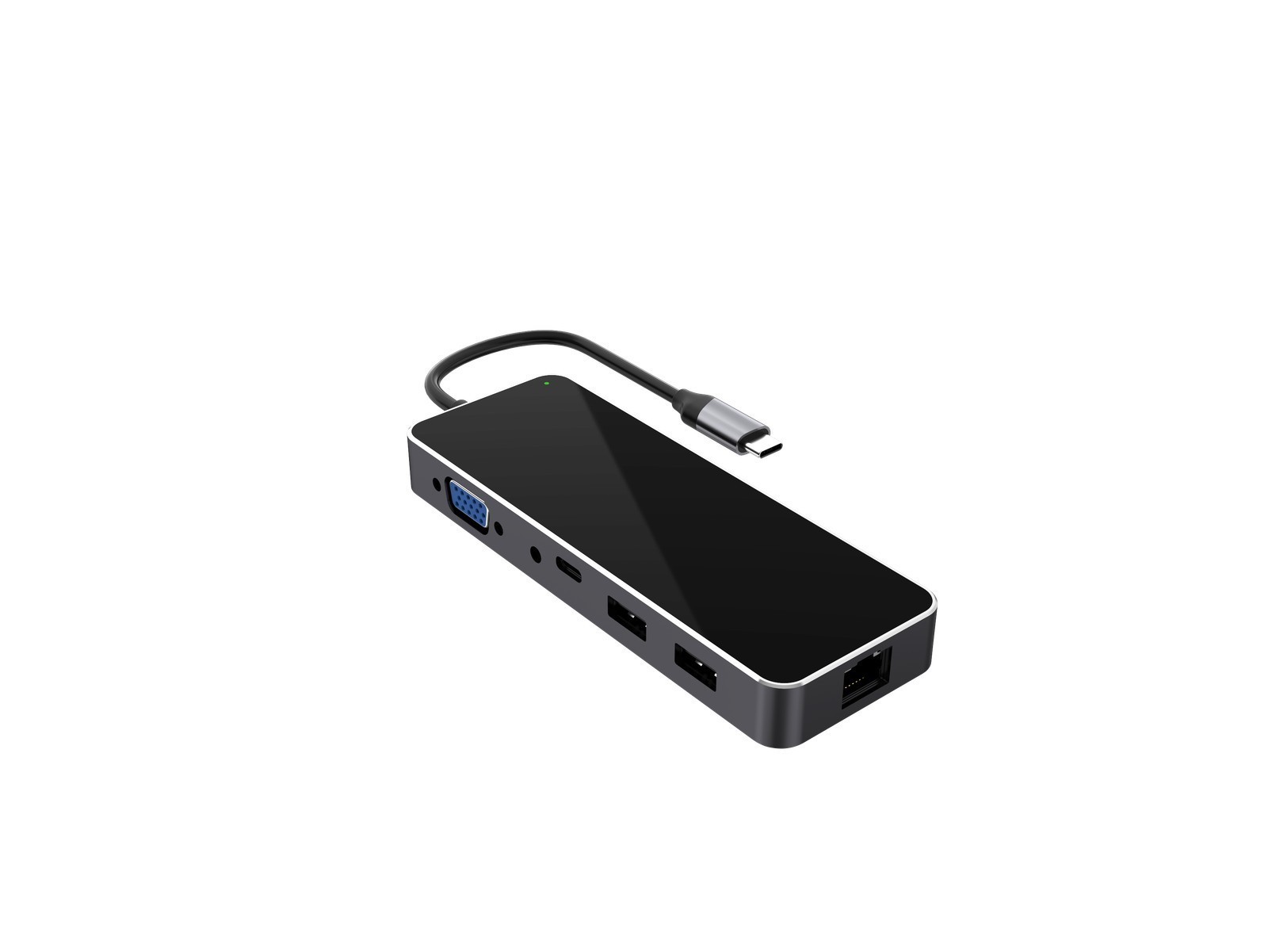 10 in 1 USB C HUB Type-C Multi USB Port HDMI VGA Adapter, SD/TF ,RJ45, 3.5mm AUX