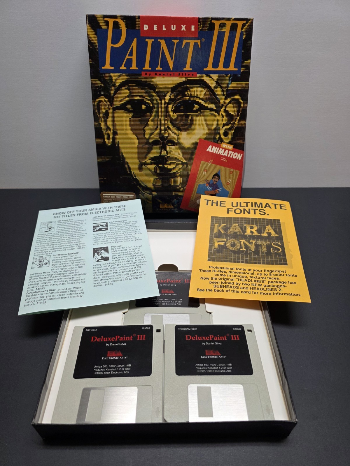 RARE AMIGA DELUXE PAINT III with Animation by Electronic Arts Commodore 1989