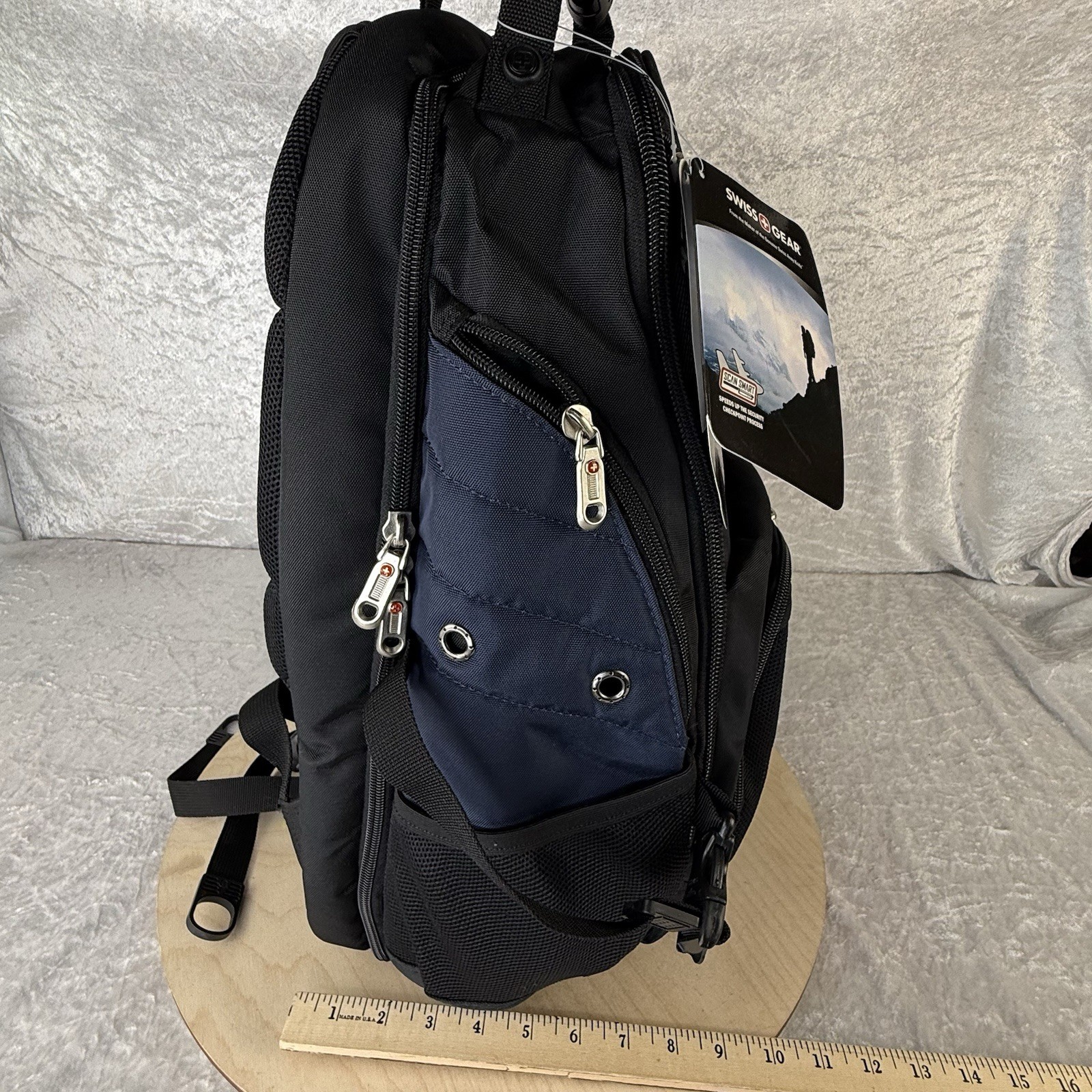 SwissGear ScanSmart 19″ Backpack – TSA 17″ Laptop – Blue & Black – New