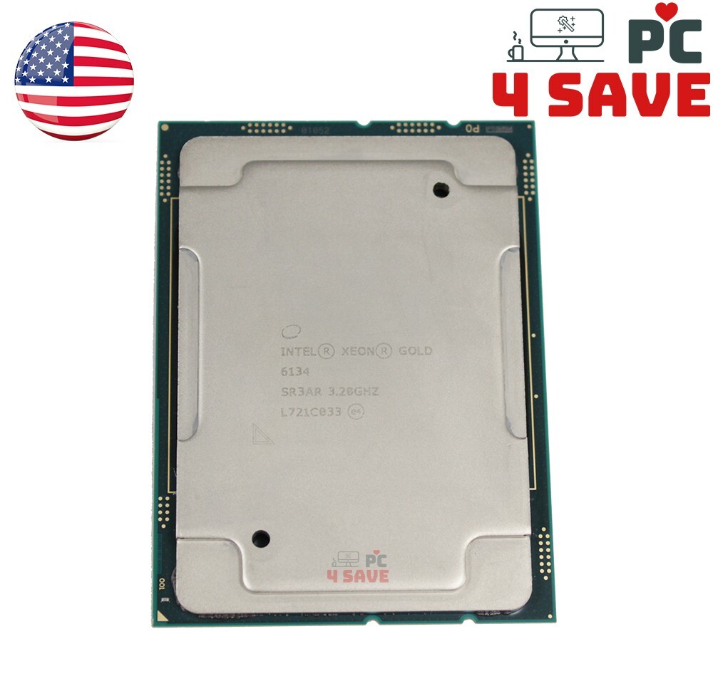 SR3AR Intel Xeon Gold 6134 3.20Ghz 8-Core 24.75MB LGA3647 Server CPU Processor