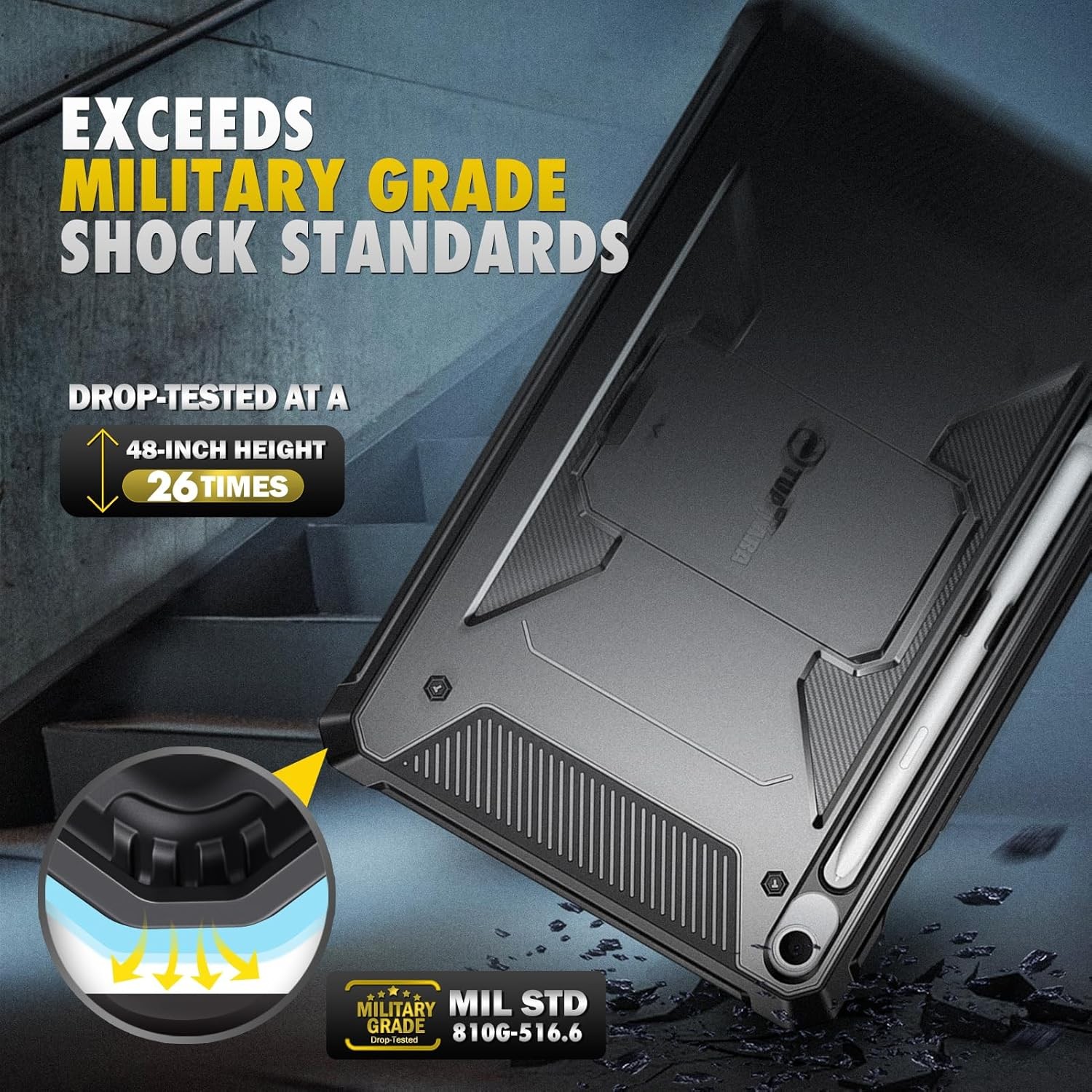 Shockproof Case for Samsung Galaxy Tab S9 FE 10.9 Inch 2023 Kickstand Cover USA