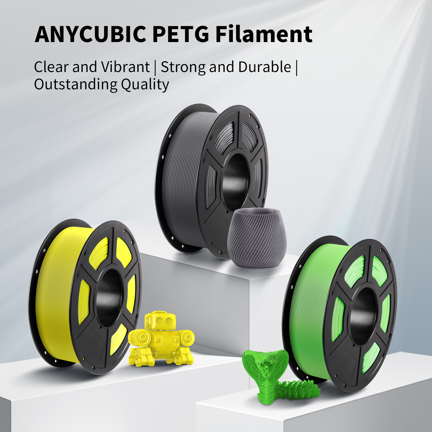 ANYCUBIC PETG Filament 1.75mm FDM 3D Printer Filament Exceptional Toughness