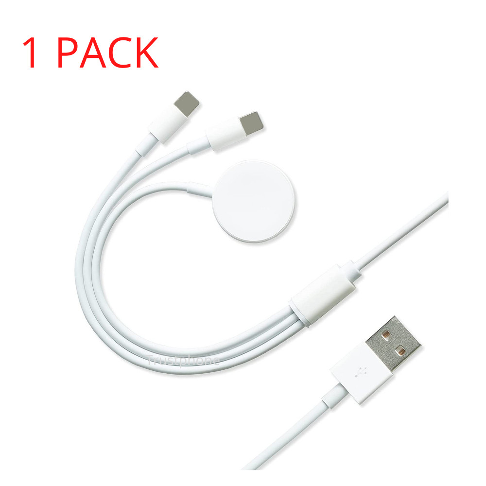 3 in 1 Magnetic USB Charging Cable For Apple iPhone Watch Series 1 2 3 4 Charger