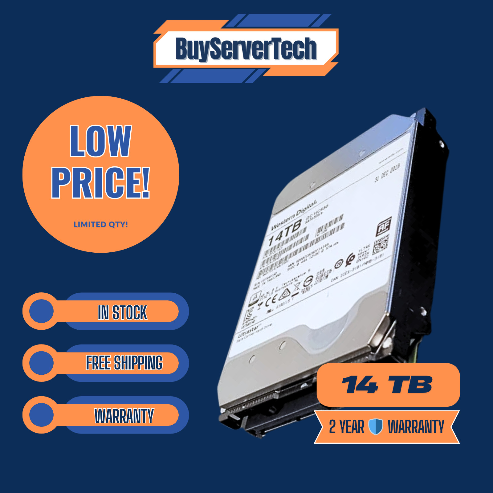 WD Ultrastar 14TB DC HC530 SATA 3.5in Enterprise WUH721414ALE601