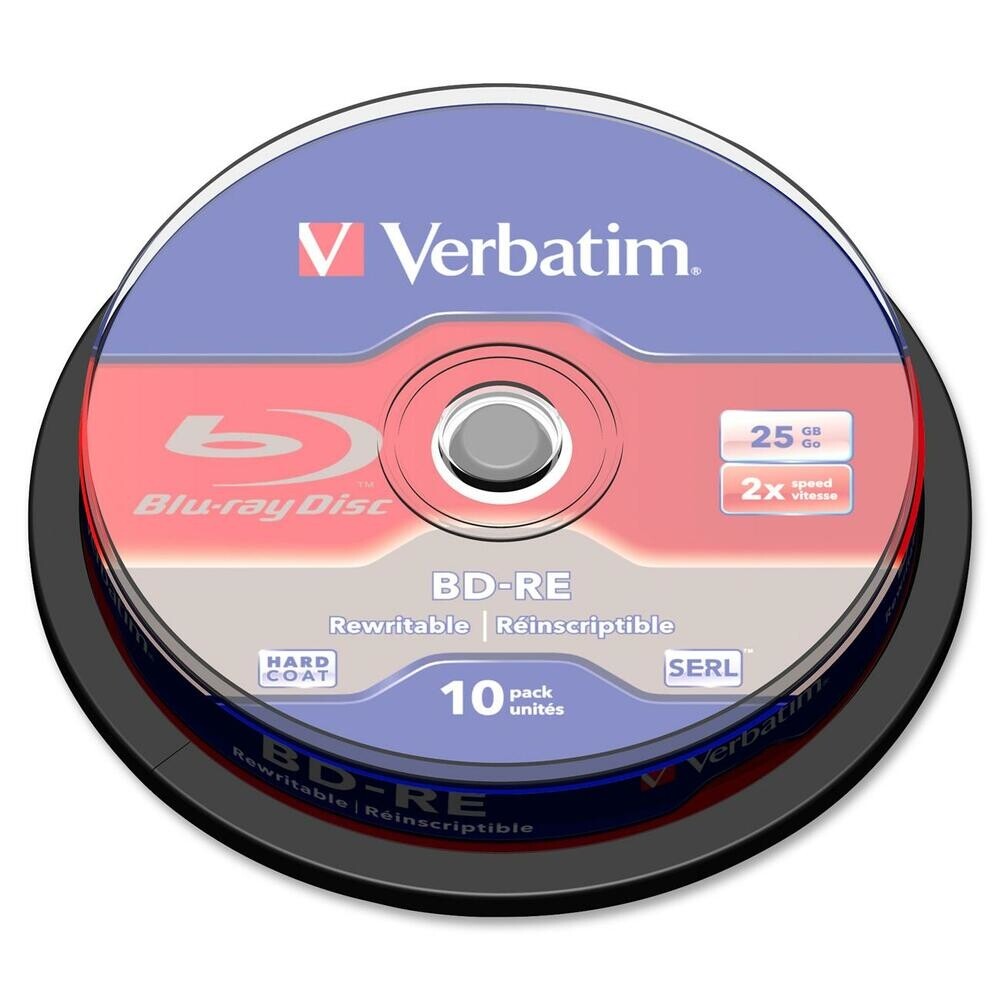 Verbatim BD-RE 25GB 2X Branded Surface-10Pk Spindle