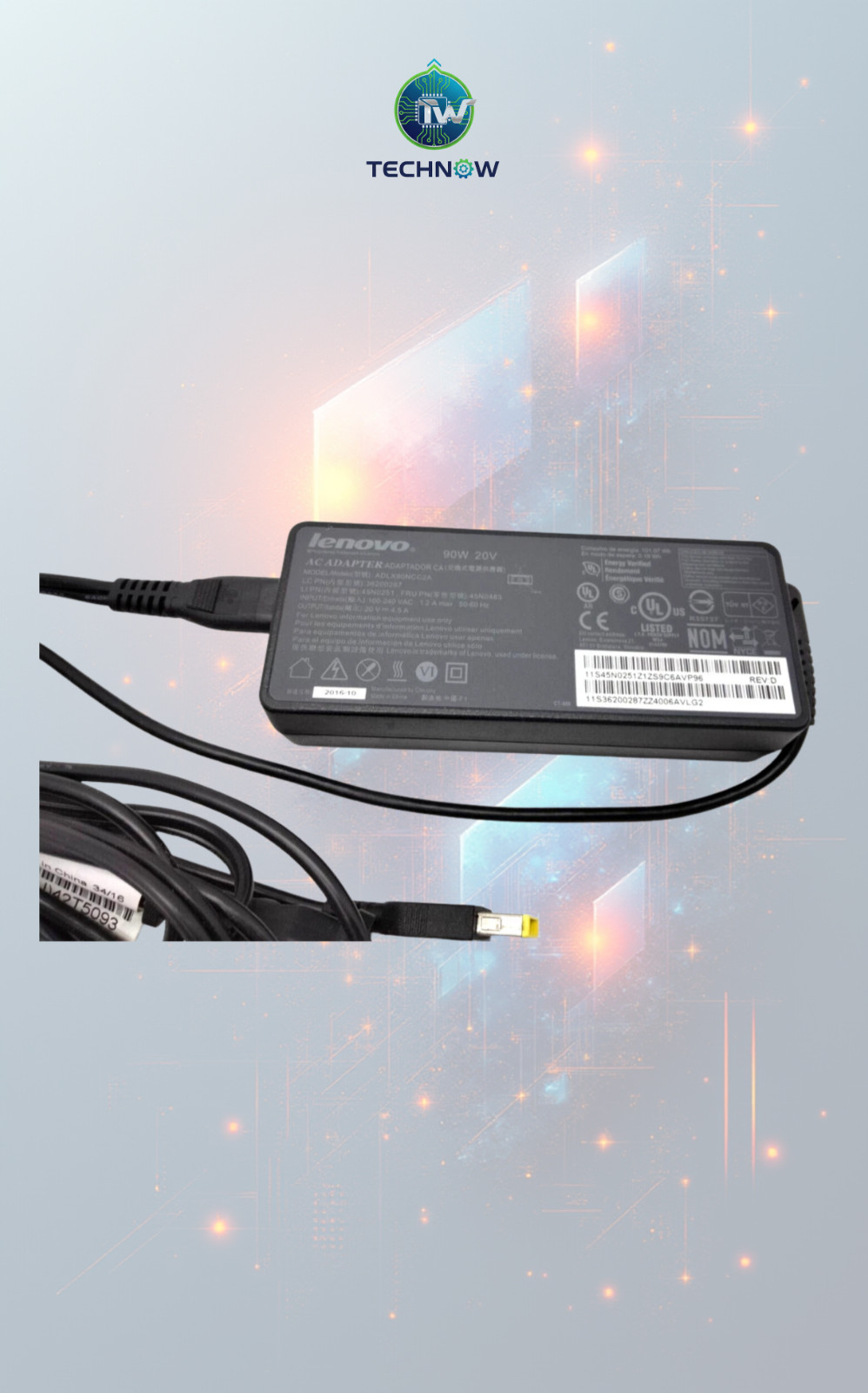 Lenovo lot 5 90w 20V 4.5A Ideapad Yoga Laptop AC adapter Charger flat tip
