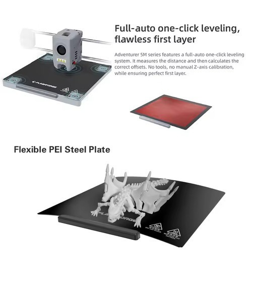 FLASHFORGE Adventurer 5M Pro 3D Printer 600mm /s High-Speed FDM 3D Printers