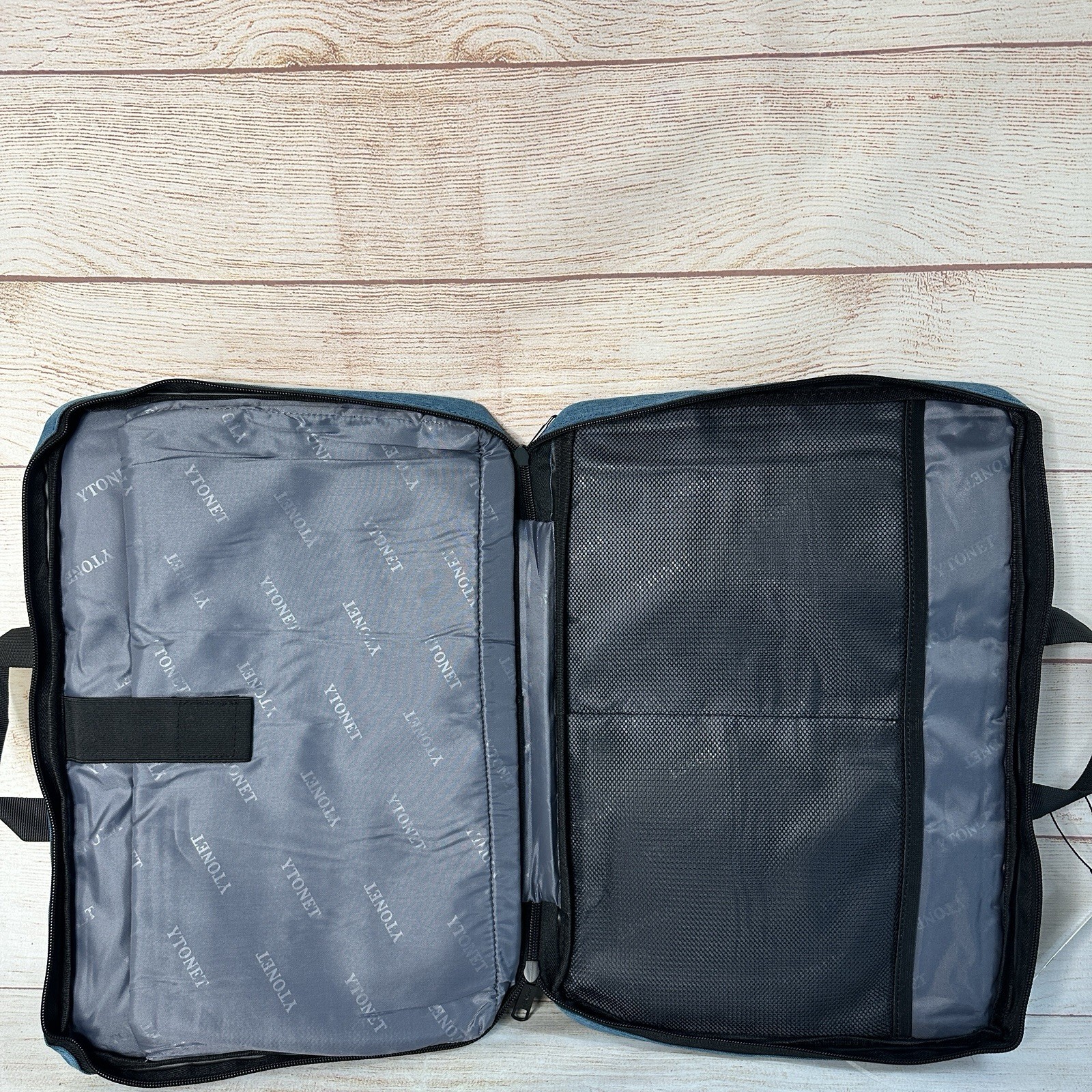 Ytonet 15.6 Inch Blue Padded Computer TSA Laptop Bag Sleeve Water Resistant NWT