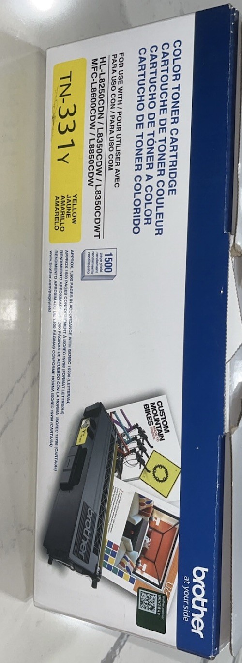 Brother TN-331Y Genuine Original Yellow Laser Toner Cartridge