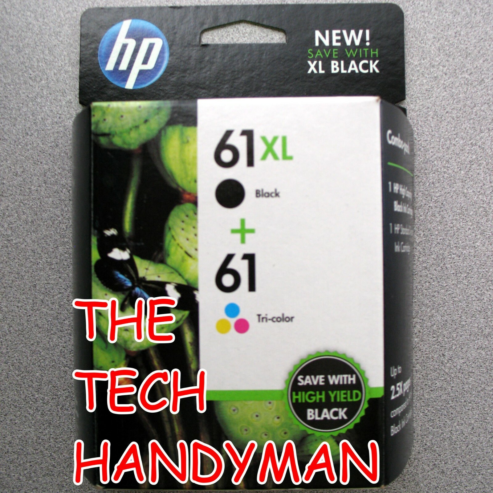 2-PACK HP GENUINE 61XL BLACK & 61 TRI-COLOR INK (RETAIL BOX) DESKJET 3510 3511