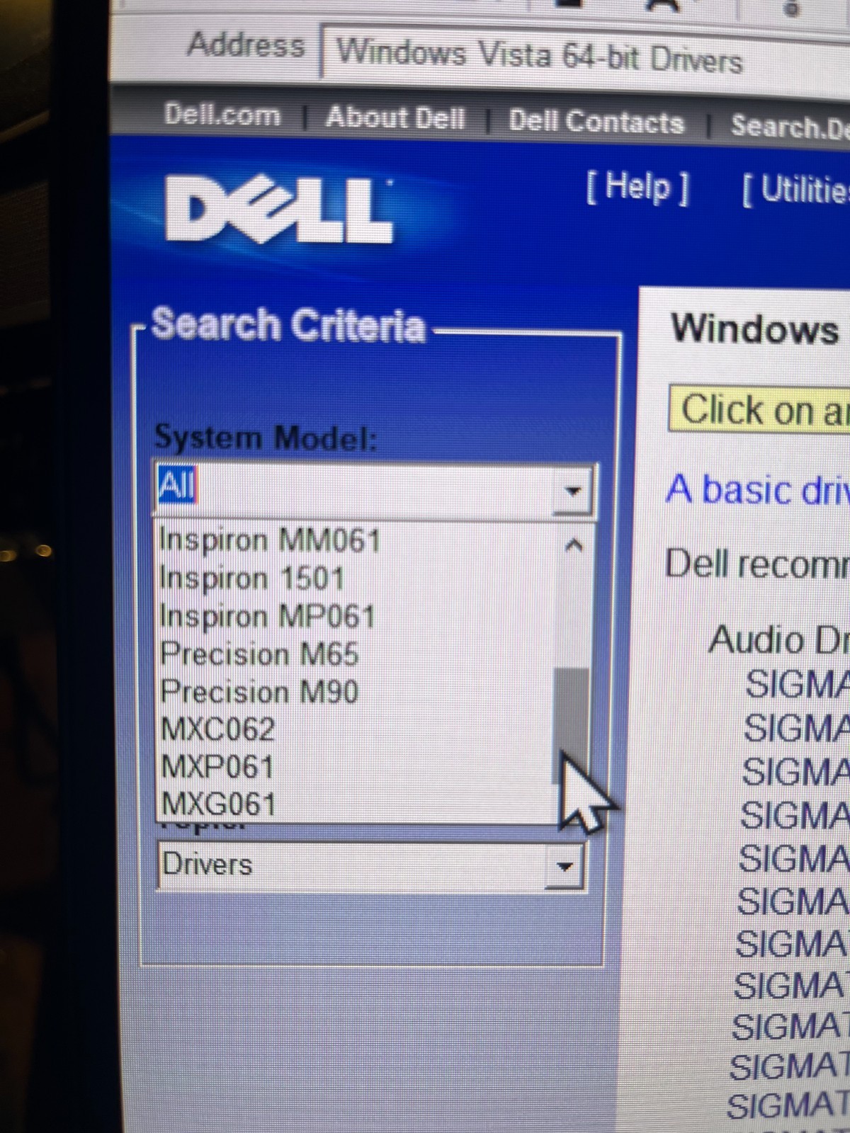 Dell Backup CD for Precision M65/90, Inspiron 1501/MP061, Latitude D620/D520