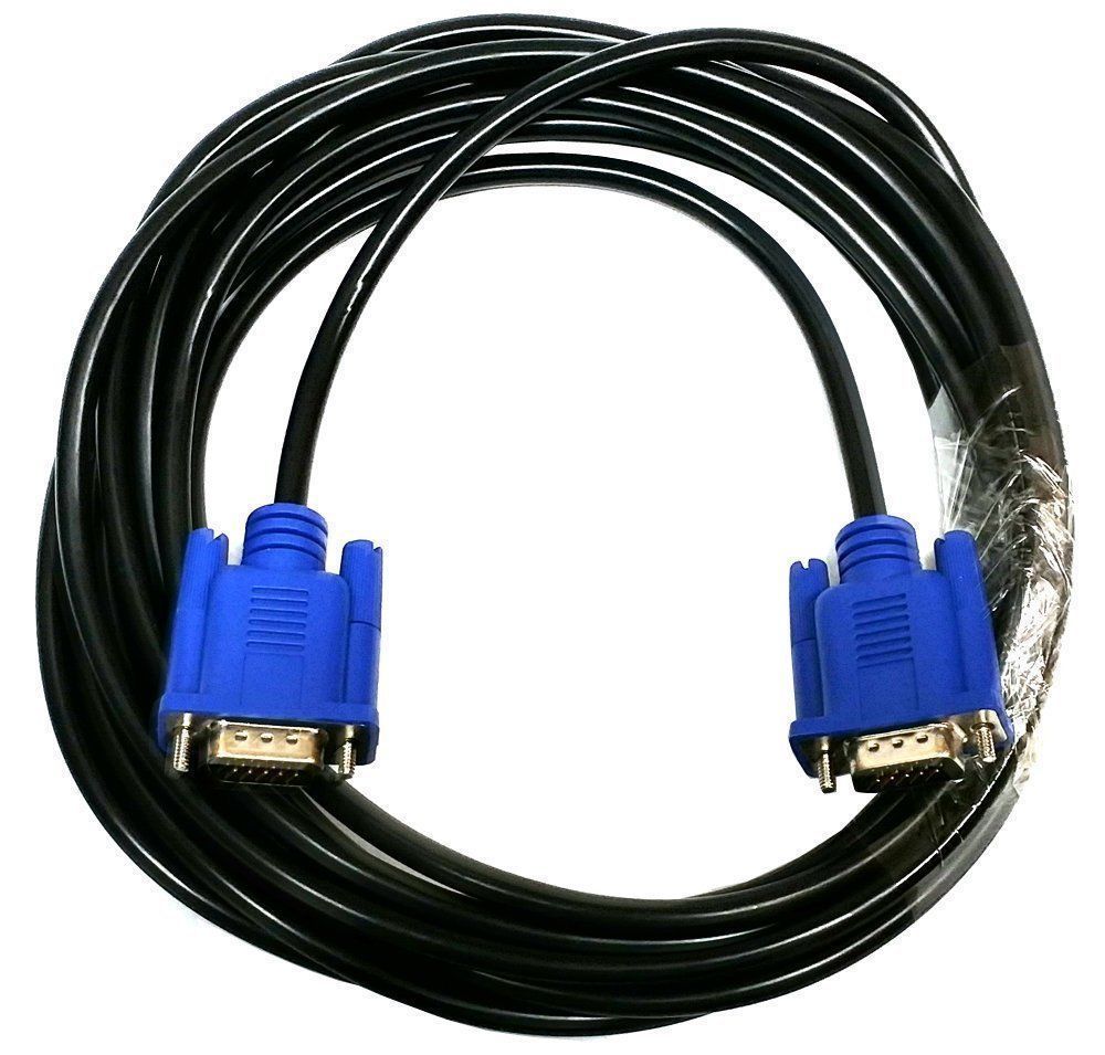 2 PACK 5FT SVGA 15 PIN Male To Male SUPER VGA Monitor Extension Cord Cable Blue