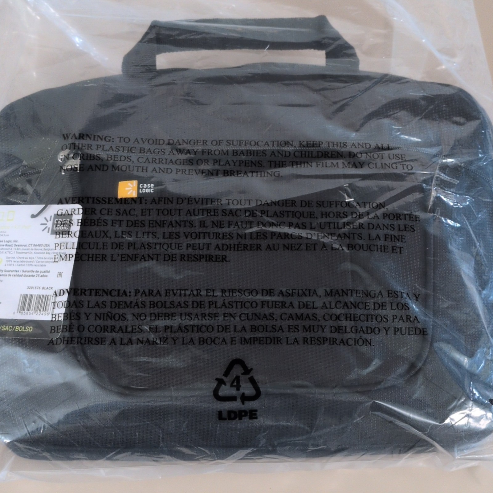 Case Logic Black Padded Laptop Sleeve Case w/ Partitions, Universal Fit