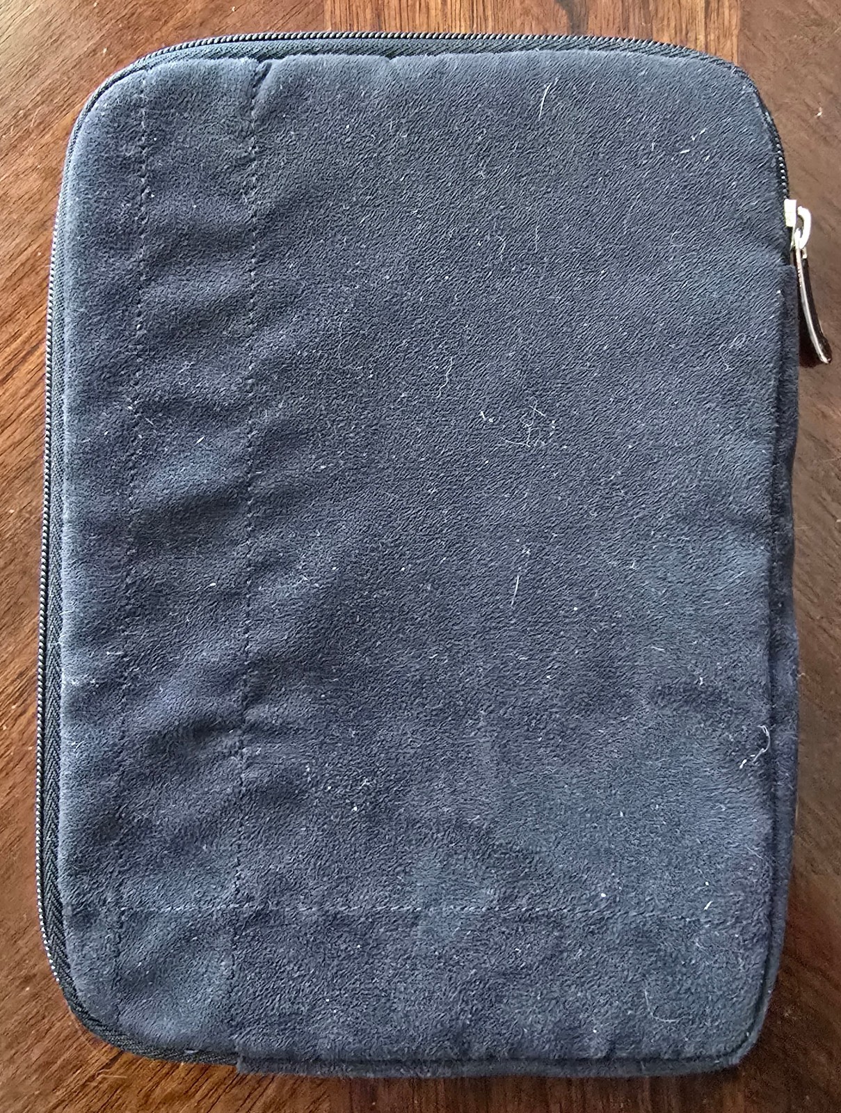 CaseCrown Tablet Carry All Case Zippered Suede Padded Extra Front Pocket Black