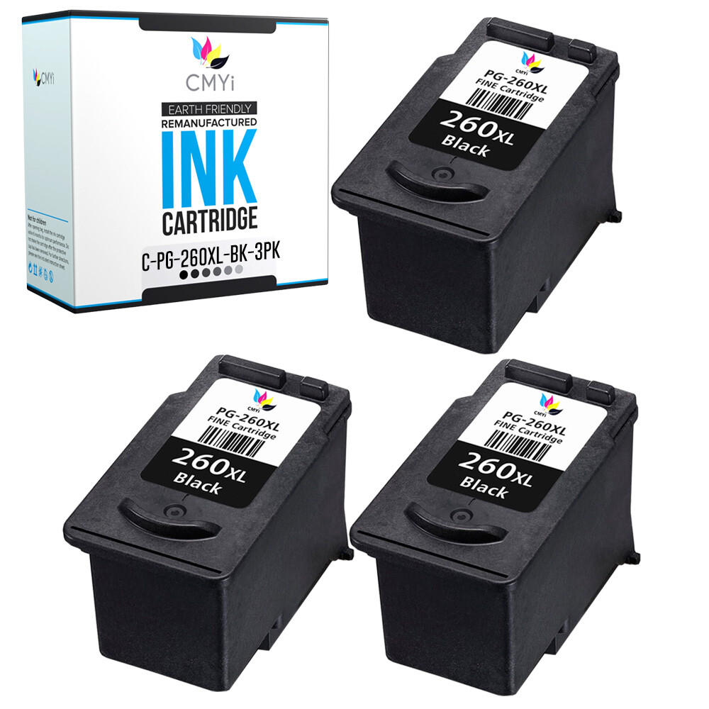 3PK Replacement PG-260XL Ink Cartridge for Canon PIXMA TS5320 TR7020a TR7022a