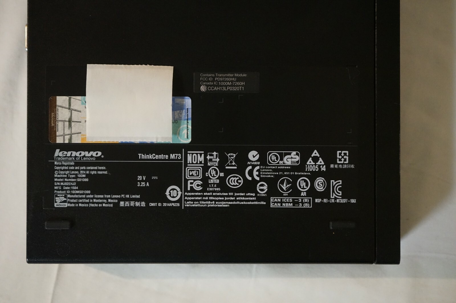 ^ Lenovo ThinkCentre M73 Tiny Desktop i7-4785T @ 2.20GHz 4GB Ram No HD #C1248