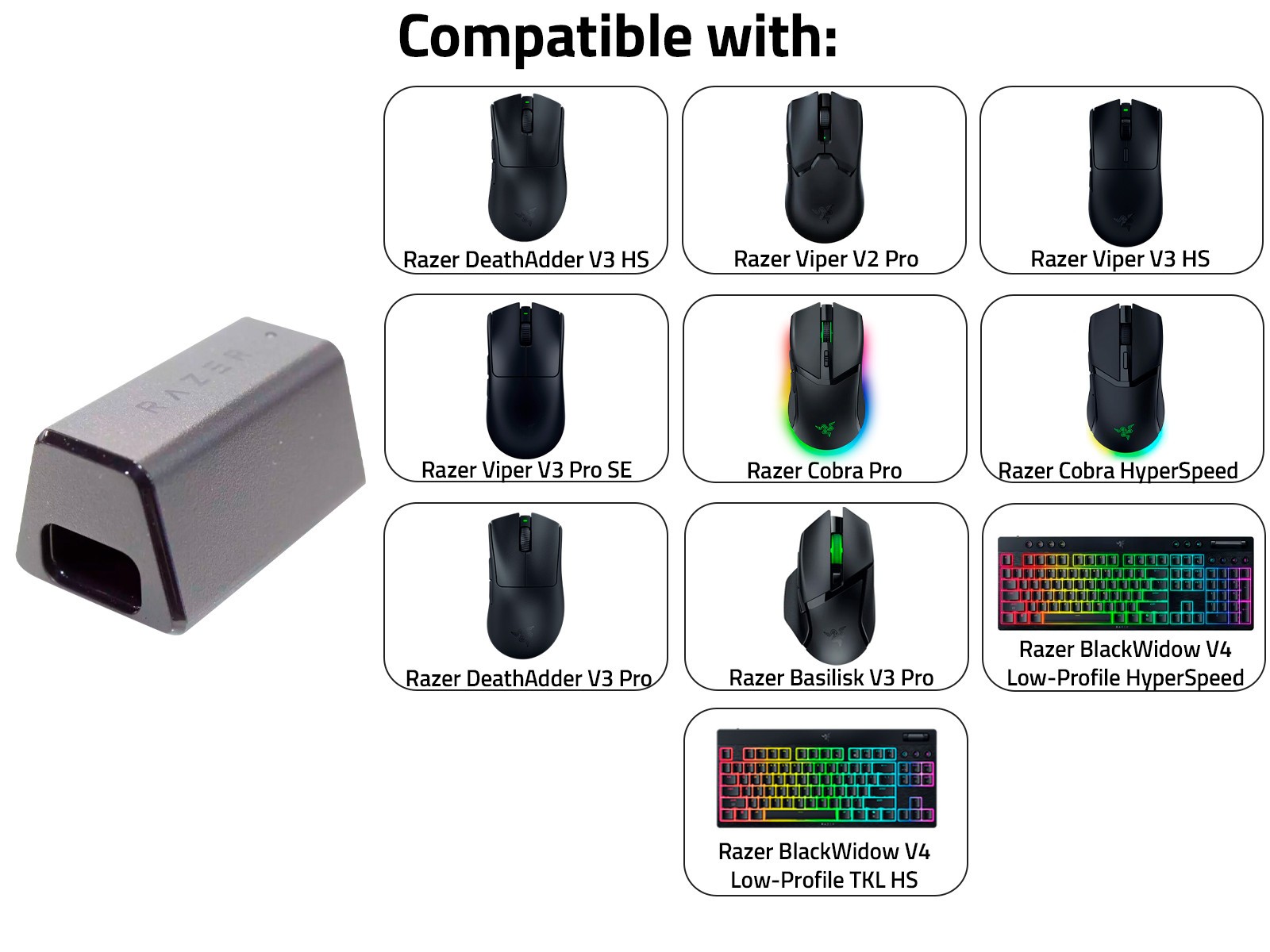 🐍 Genuine Razer OEM HyperPolling Wireless Dongle True 8000 Hz Polling Rate (8K)