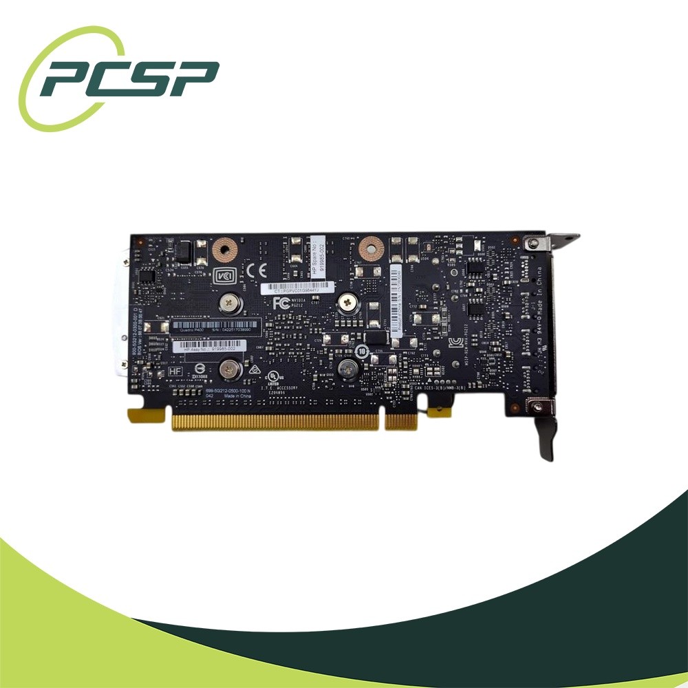 HP Nvidia Quadro P400 2GB GDDR5 GPU 3x mDP Low Profile Card 919985-002