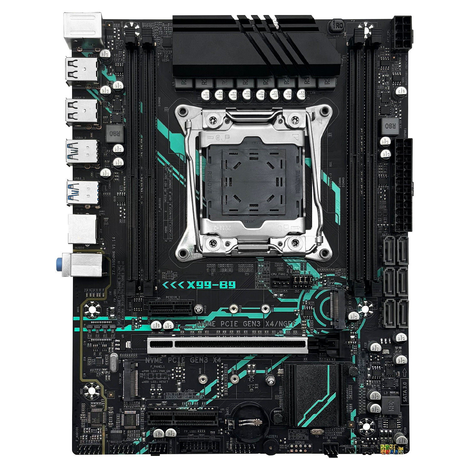 LGA 2011-3 Motherboard DDR4 with M.2 Slot USB 3.0SATA 3.0 PS/2, M-ATX Mainboard