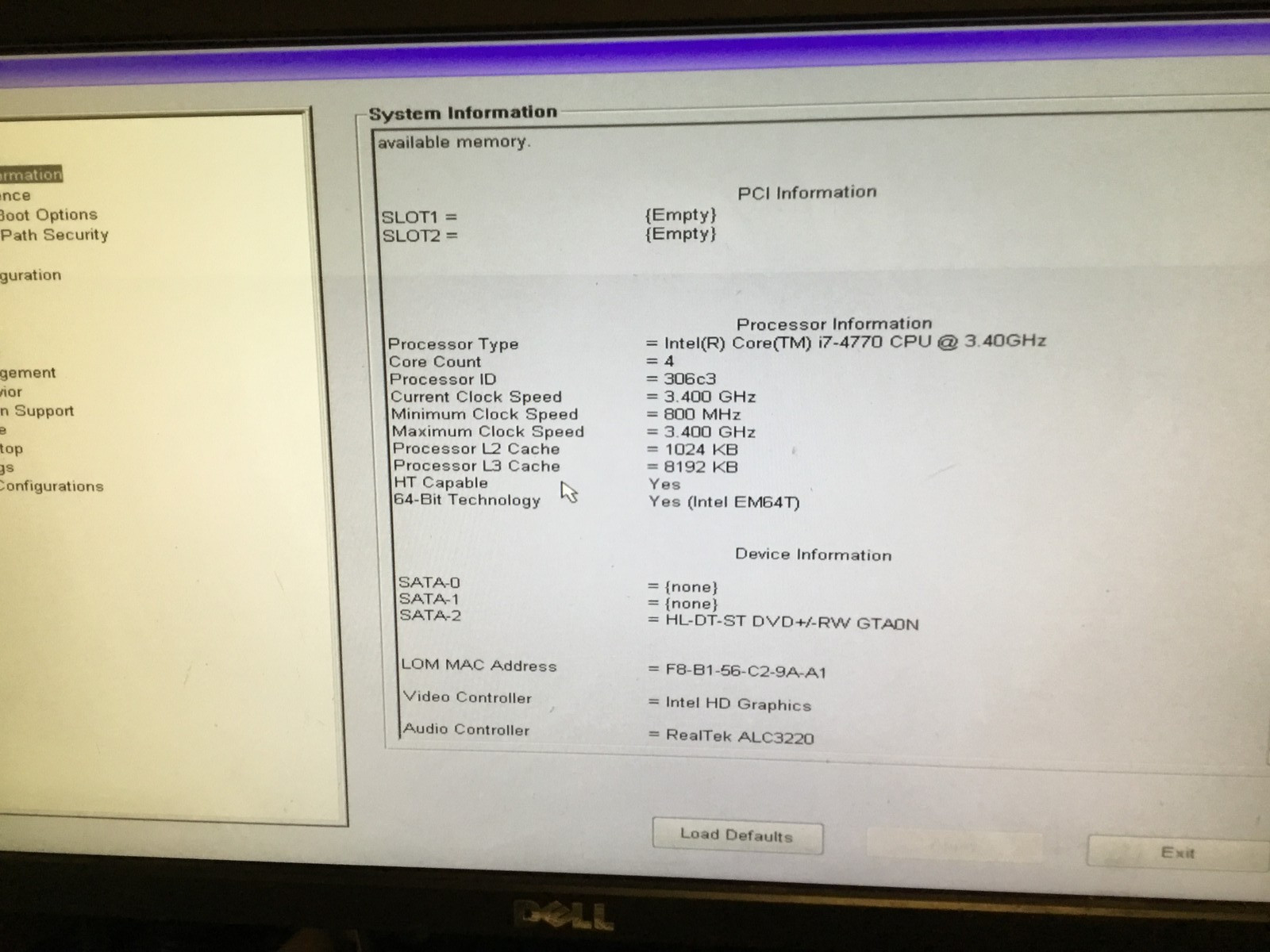 Dell OptiPlex 9020 SFF Computer i7-4770 3.4GHz Quad Core 2GB DDR3 No HDD DVD-RW