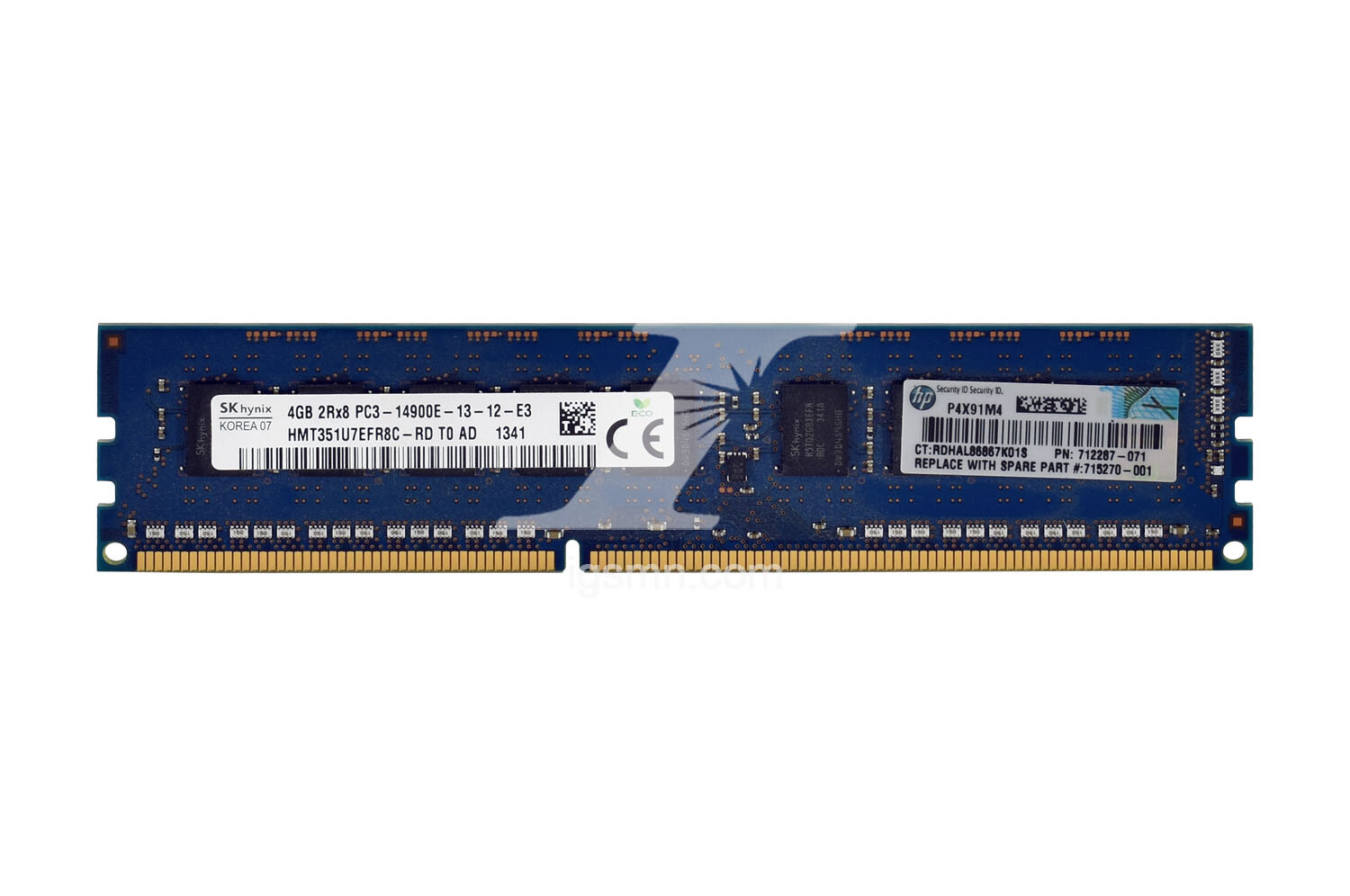 HPE HP 712287-071 4GB 2RX8 PC3-14900E Dual Rank ECC Server Memory