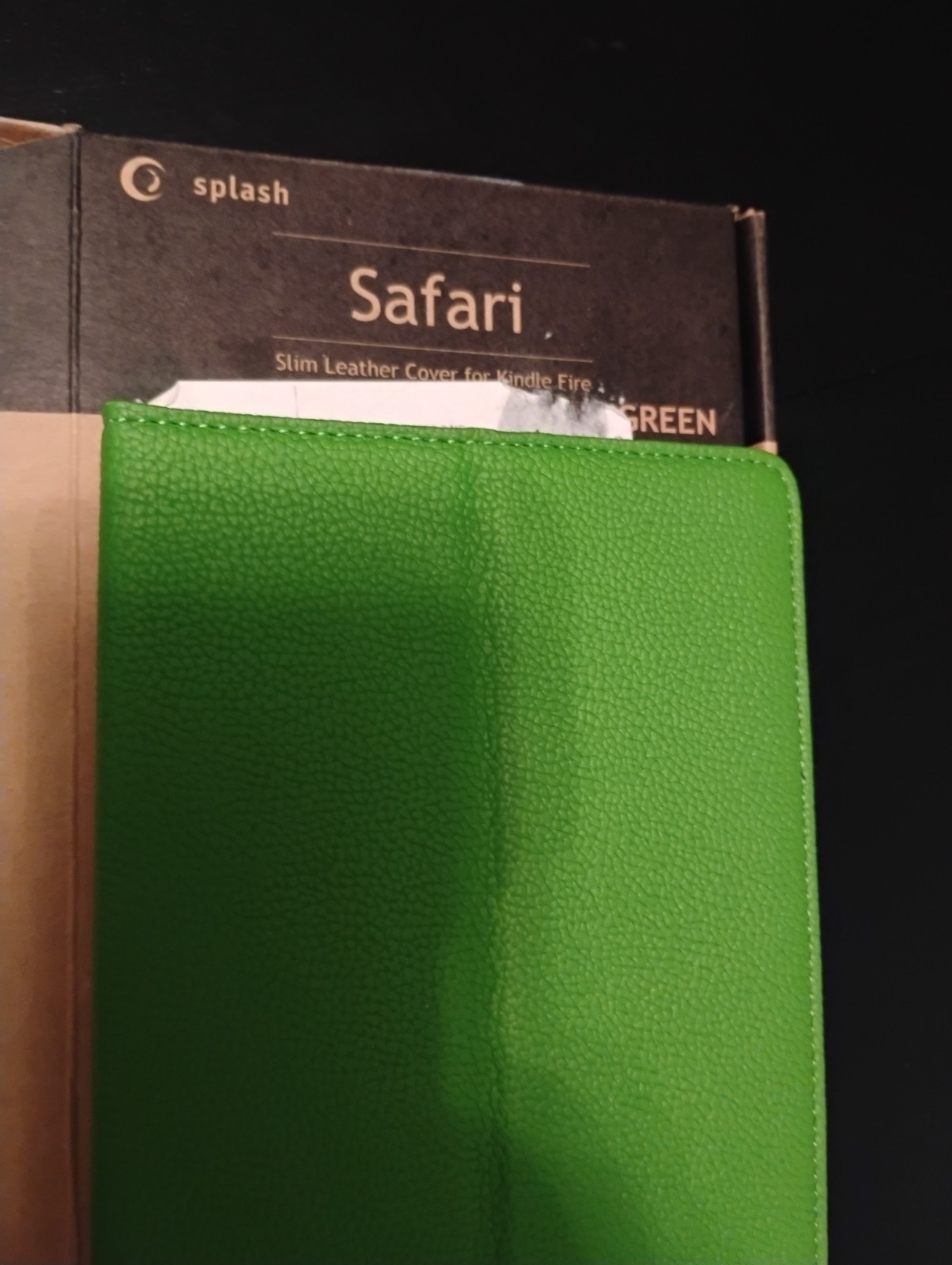 Splash Safari Folio Case for Kindle Fire Synthetic Leather Green Stand