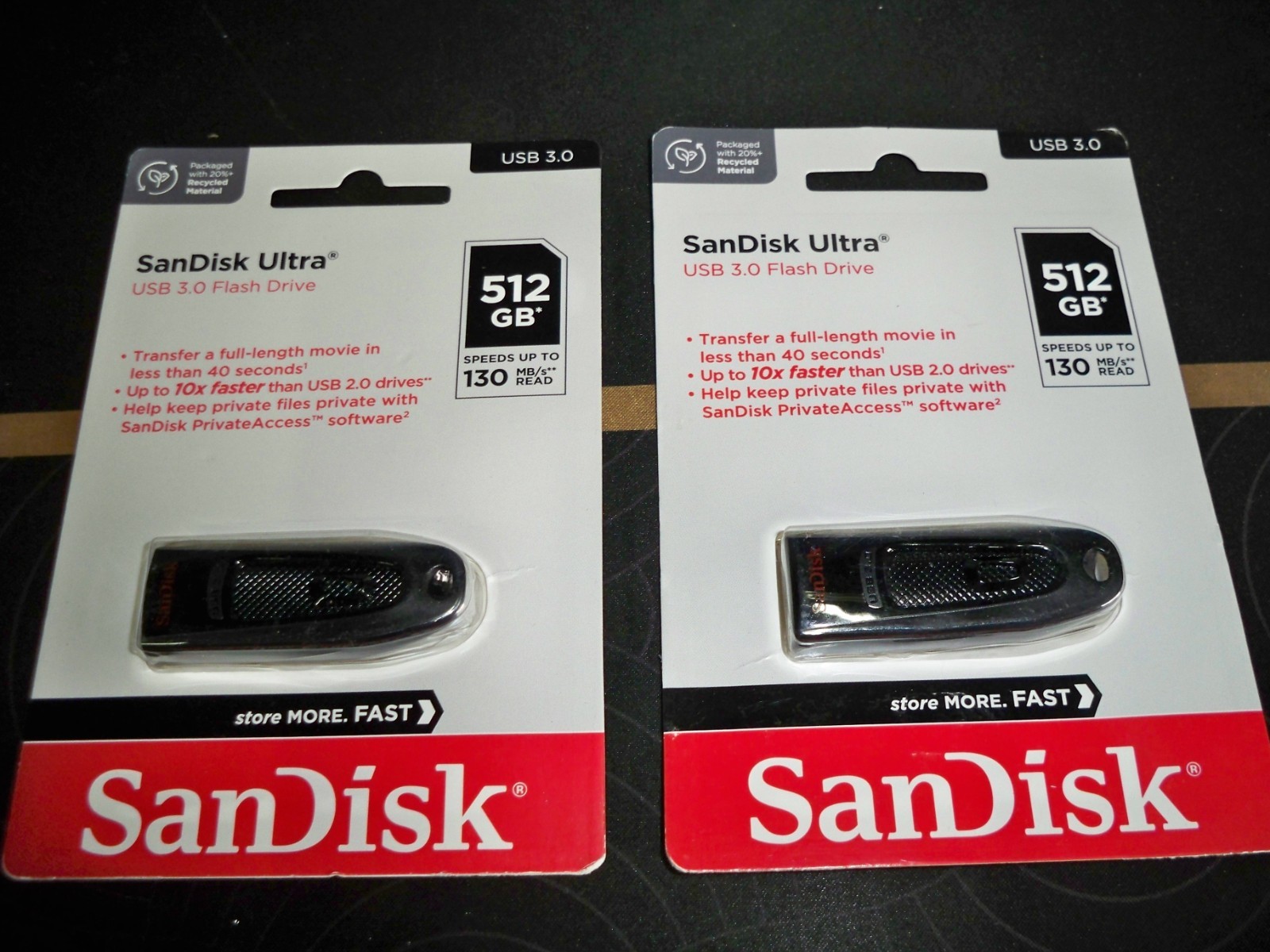 NEW Sealed SanDisk Ultra Flair USB 512GB 3.0 Flash Drive Memory Stick Pen