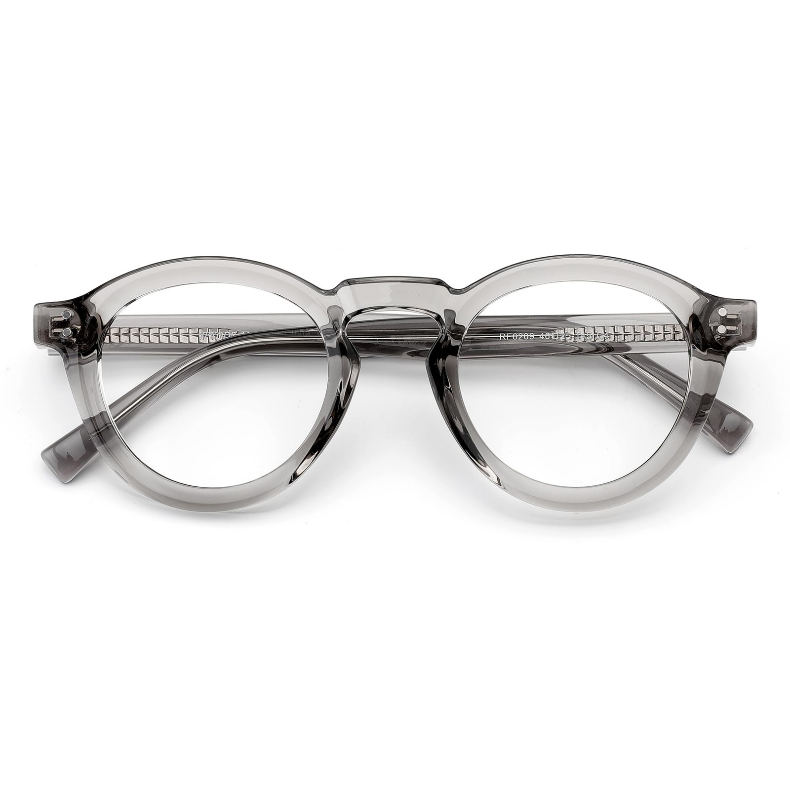 Retro Round Blue Light Blocking Glasses, Anti Glare, UV, Women, Men, RF6209
