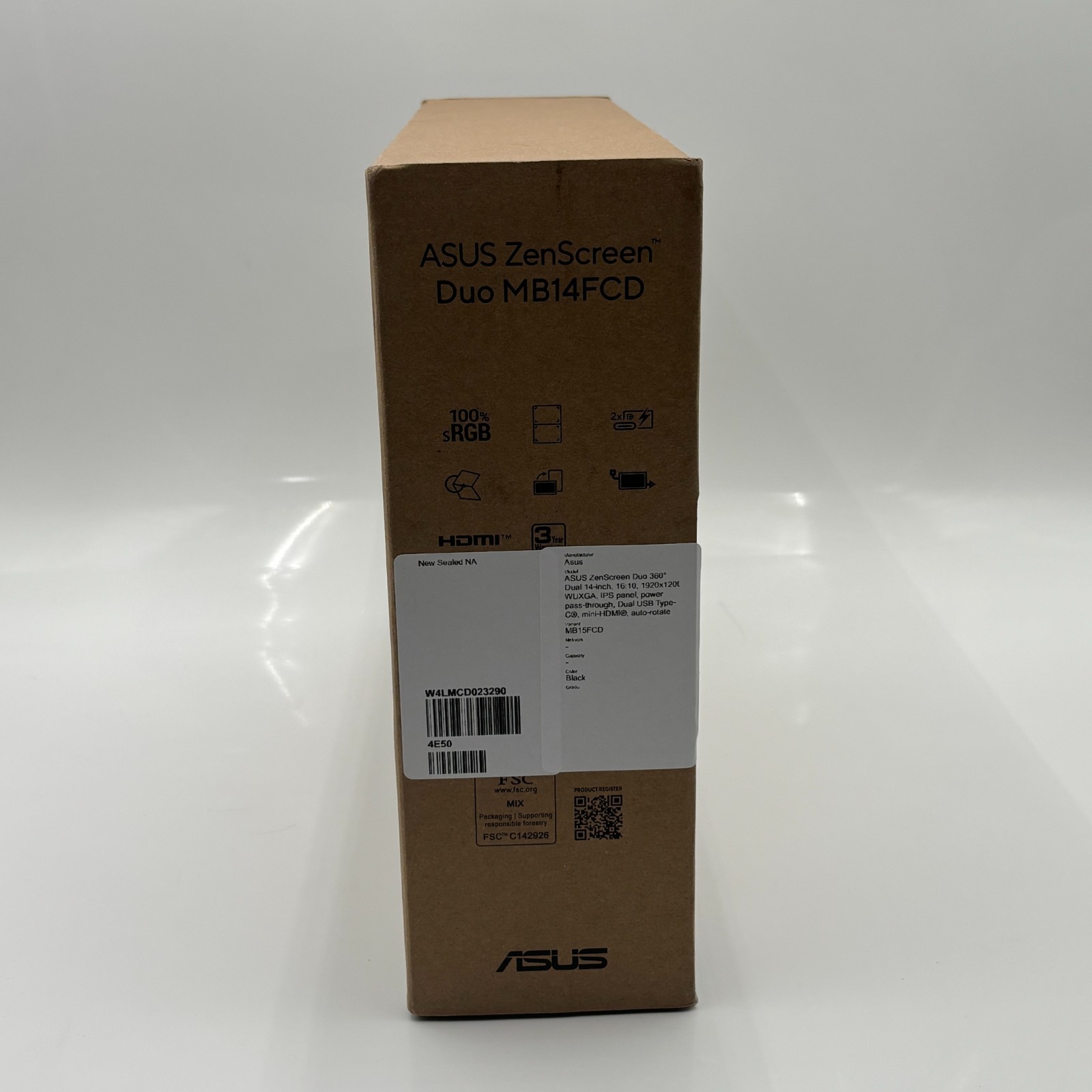ASUS ZenScreen Duo 360 Dual 14″ 1920×1200 WUXGA USB Type-C Black New Sealed