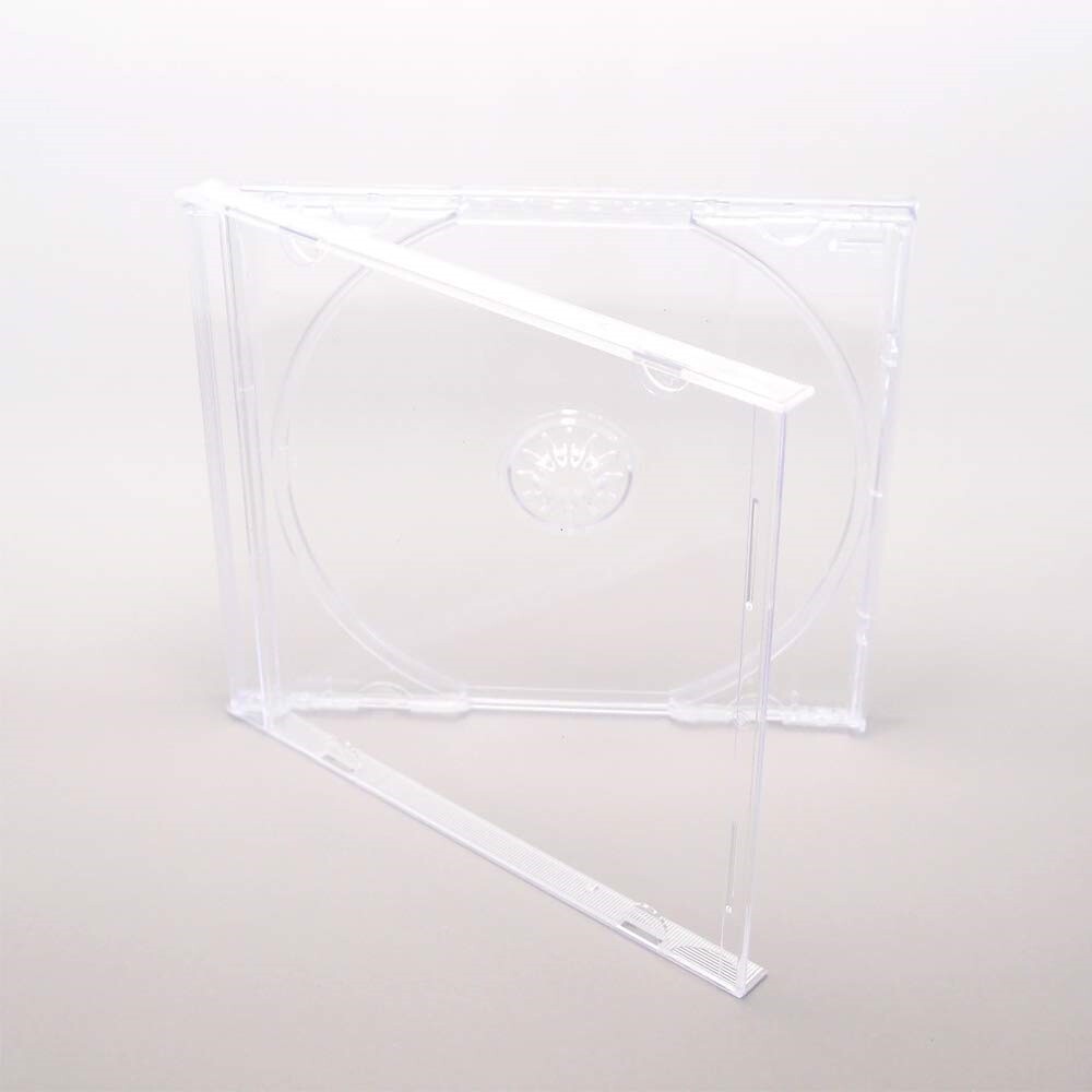 25 pcs 10.4 mm Standard Single Clear CD Jewel Case Assembled Clear Tray