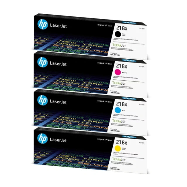 HP 218X Black/Cyan/Magenta/Yellow High Yield Toner Cartridge, Pack Of 4