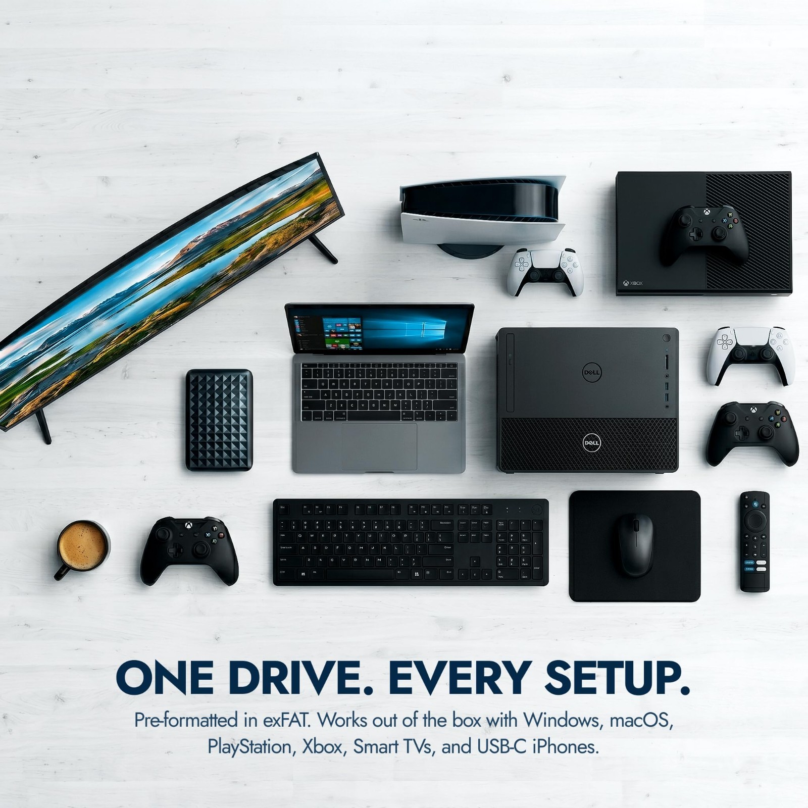 500GB Portable External Hard Drive USB-C/USB 3.1 Slim HDD for Backup, Gaming, PC