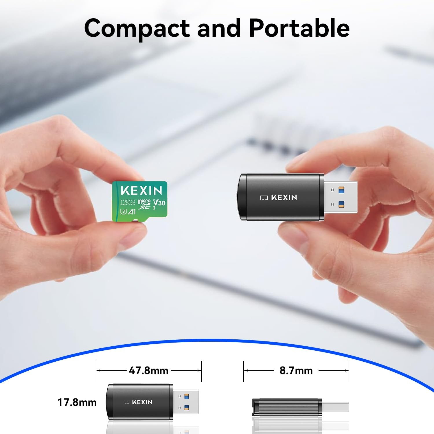 SD Card Reader USB 3.0 Micro SD Card Reader Plug and Play 5Gbps Speed SD Card…