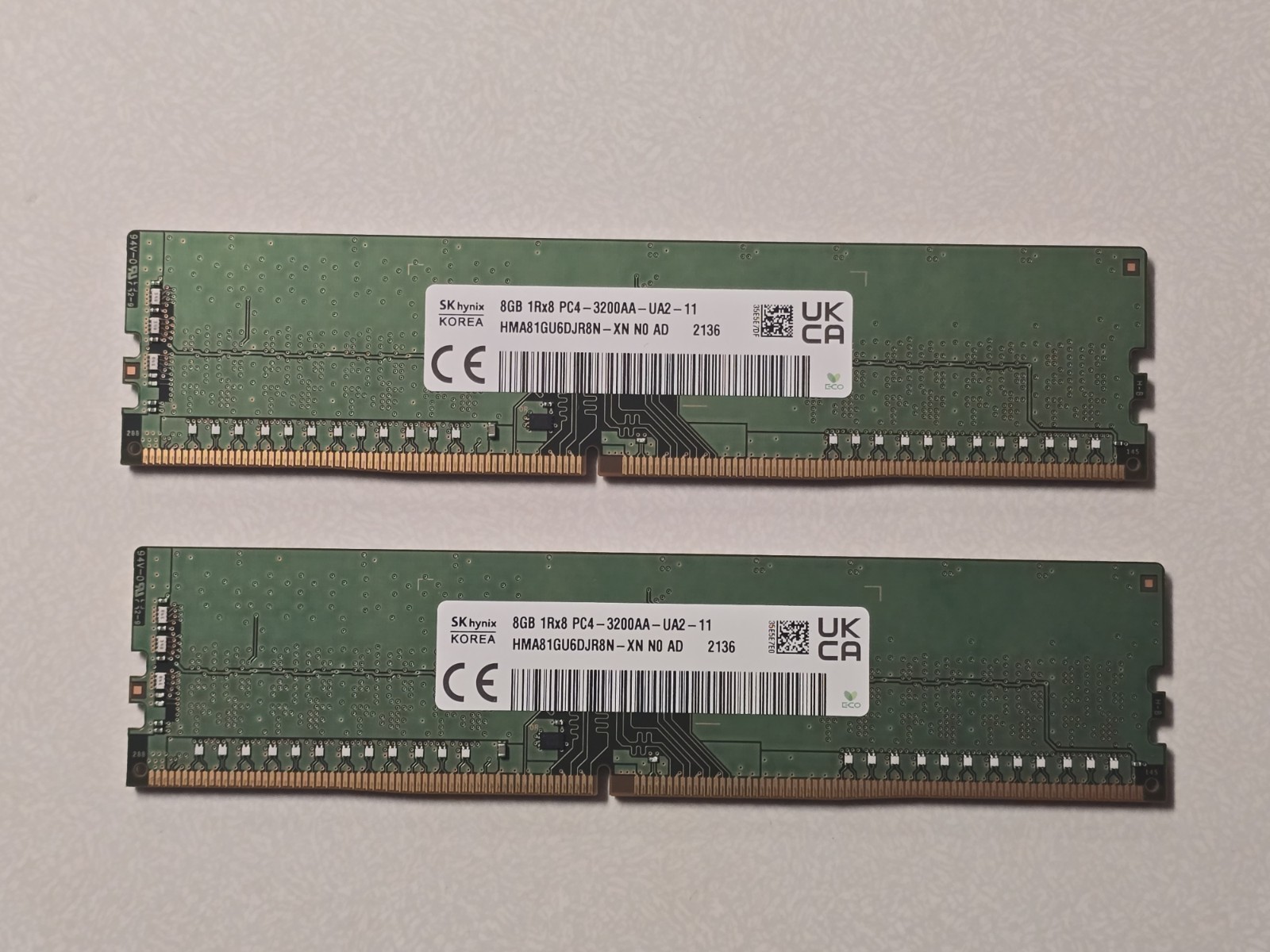 SK HYNIX 16GB DDR4 3200MHz PC4-25600 DIMM DESKTOP RAM (2x8GB)