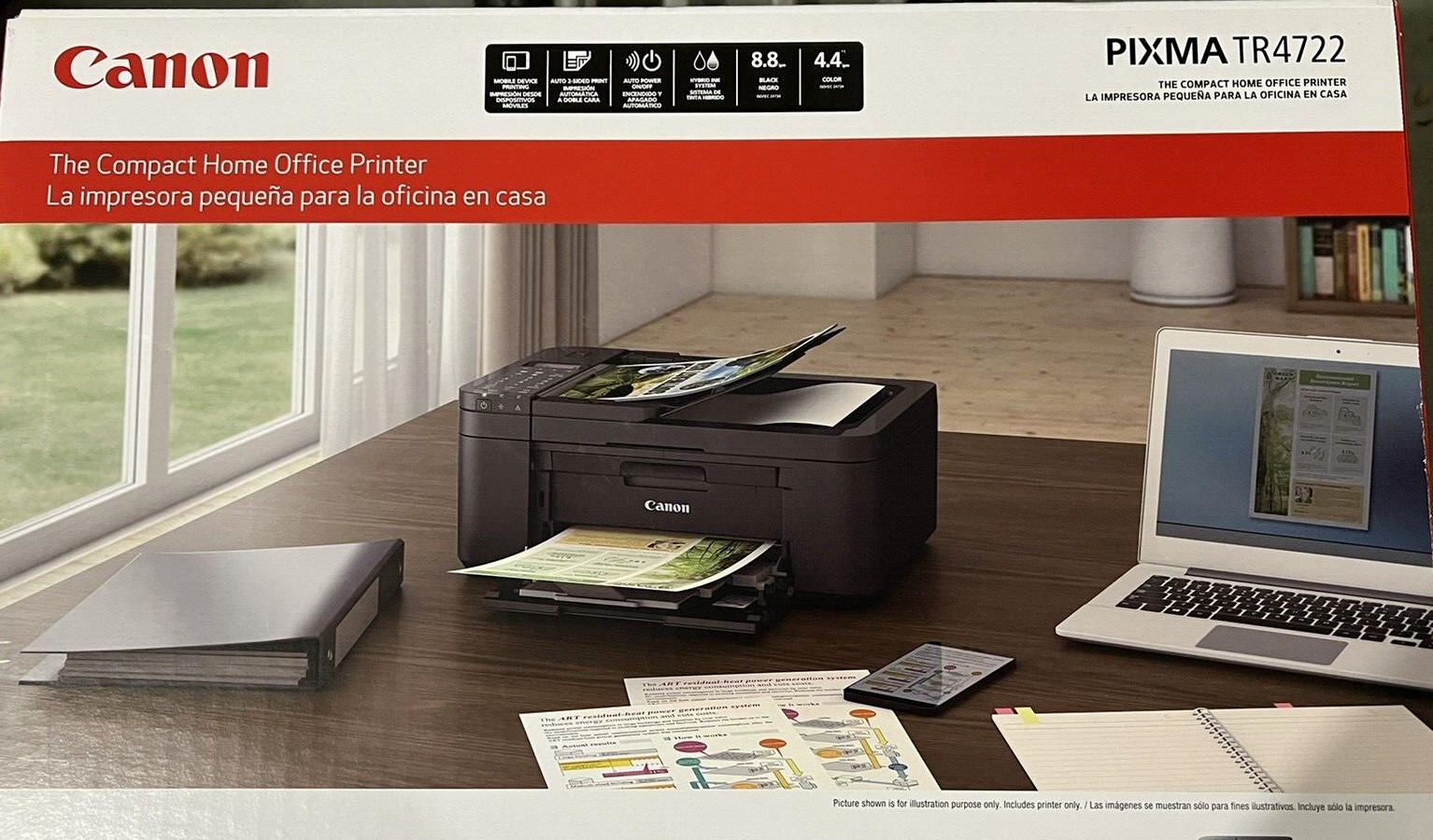 NEW Canon TR4720 (4522) Wireless Printer Copy Scan-Fax-Legal size Print