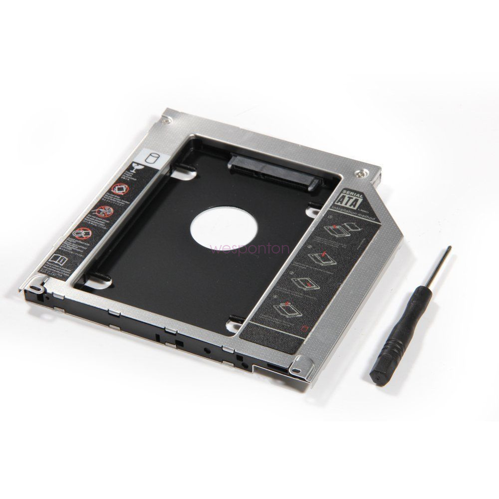 9.5mm For Apple Macbook Pro SATA 2nd HDD SSD Hard Drive Disk Caddy Optical Bay