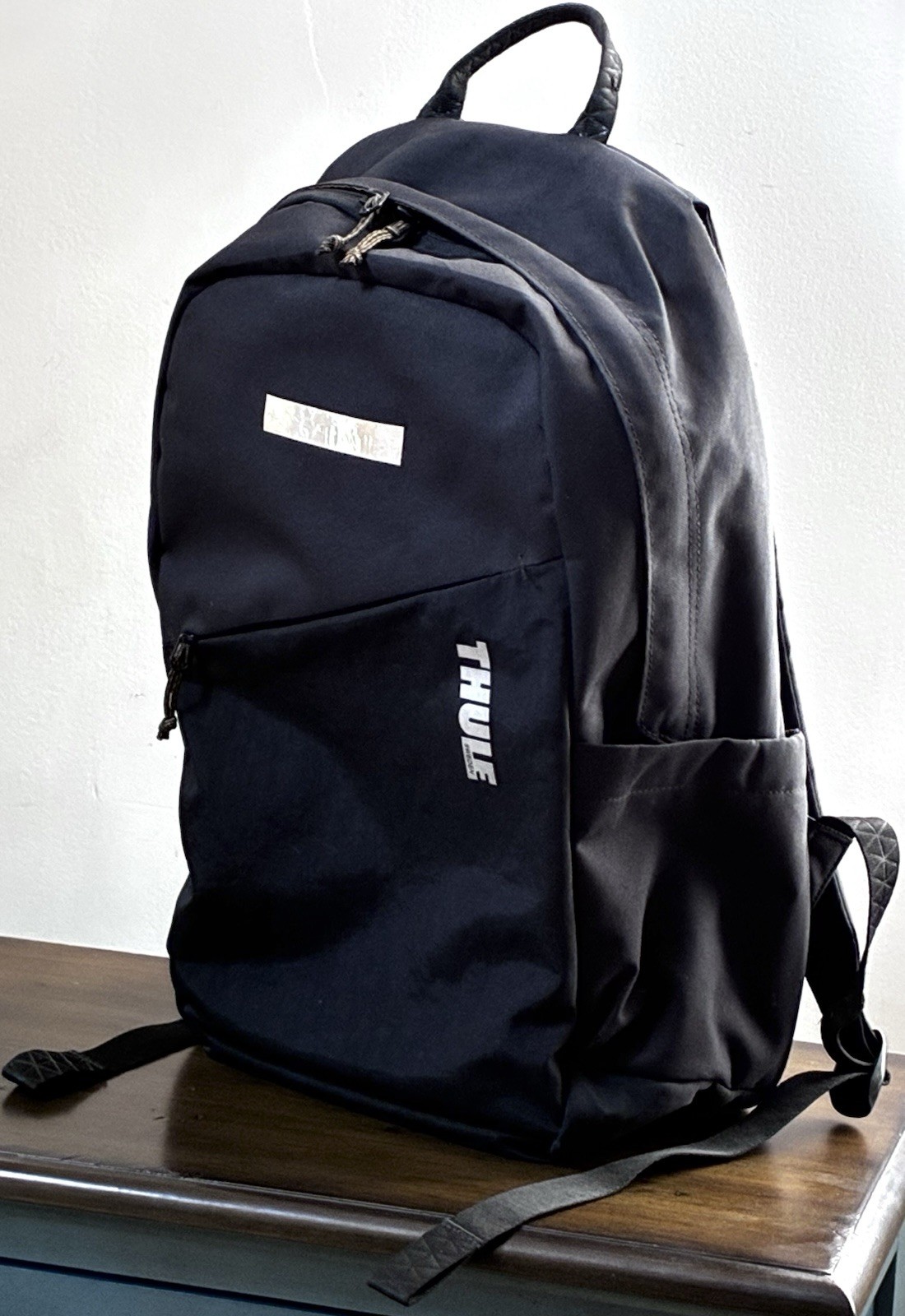 Thule Sweden Backpack Black Softshell Geometric Lined Padded, Laptop Compartment