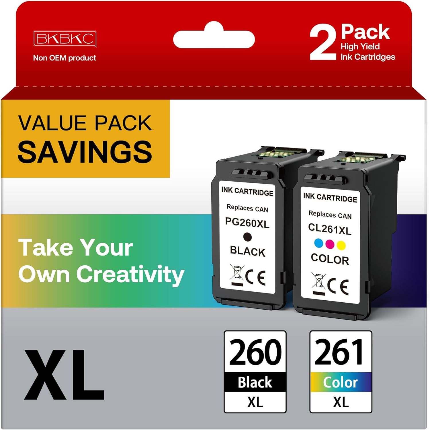 PG-260 XL CL-261 XL Ink Cartridges Replacement for Canon 260XL and 261XL Ink …