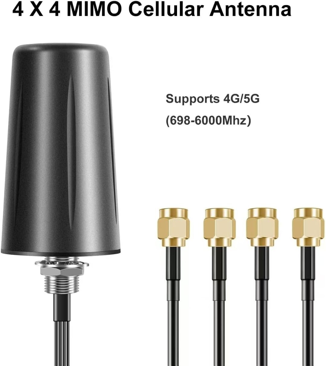 4×4 MIMO Omnidirectional Low Profile Wide-Band 4G LTE 5G External Antenna for…
